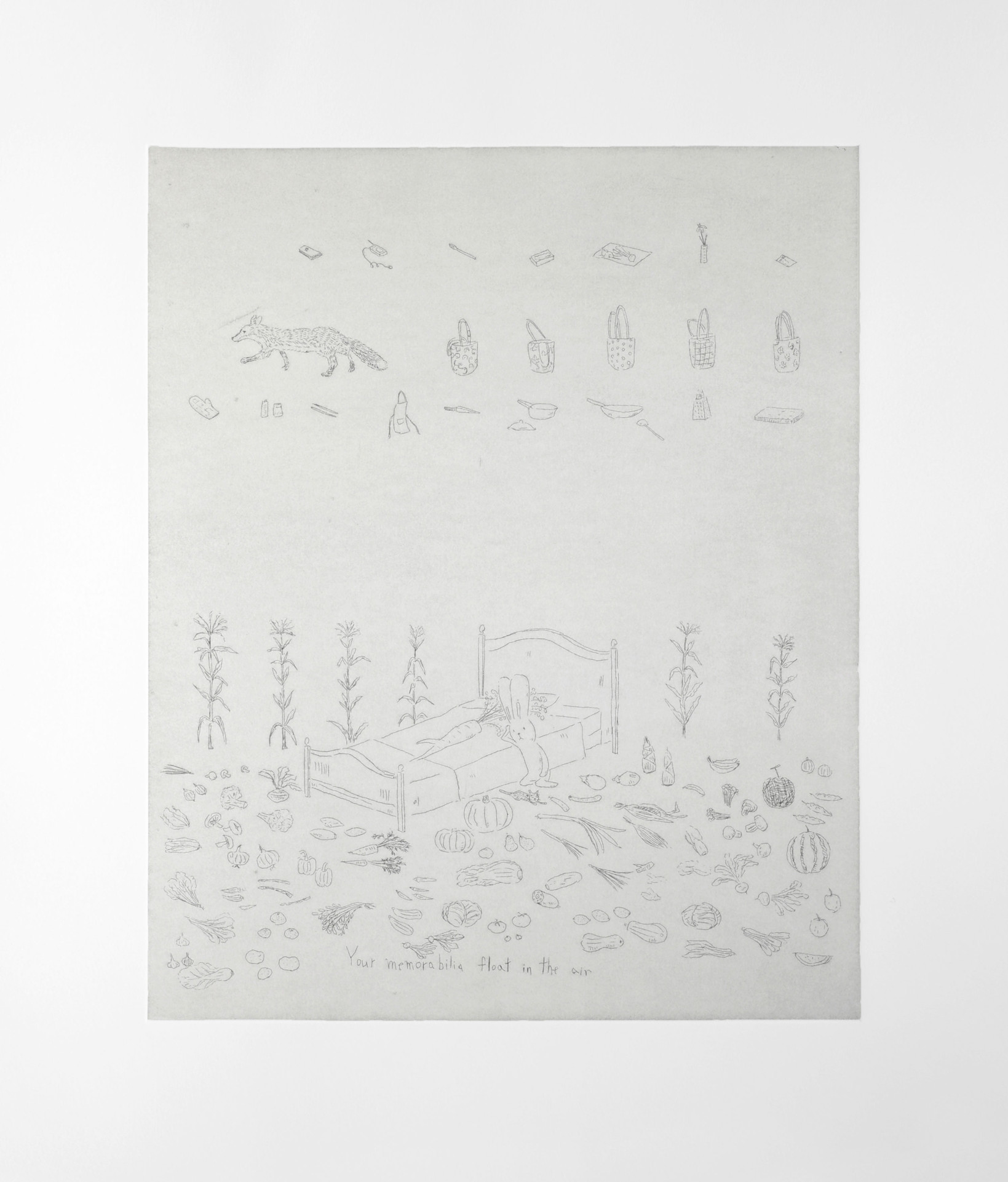 Atsushi Kaga – Your memorabilia float in the air, 2022 – Etching
