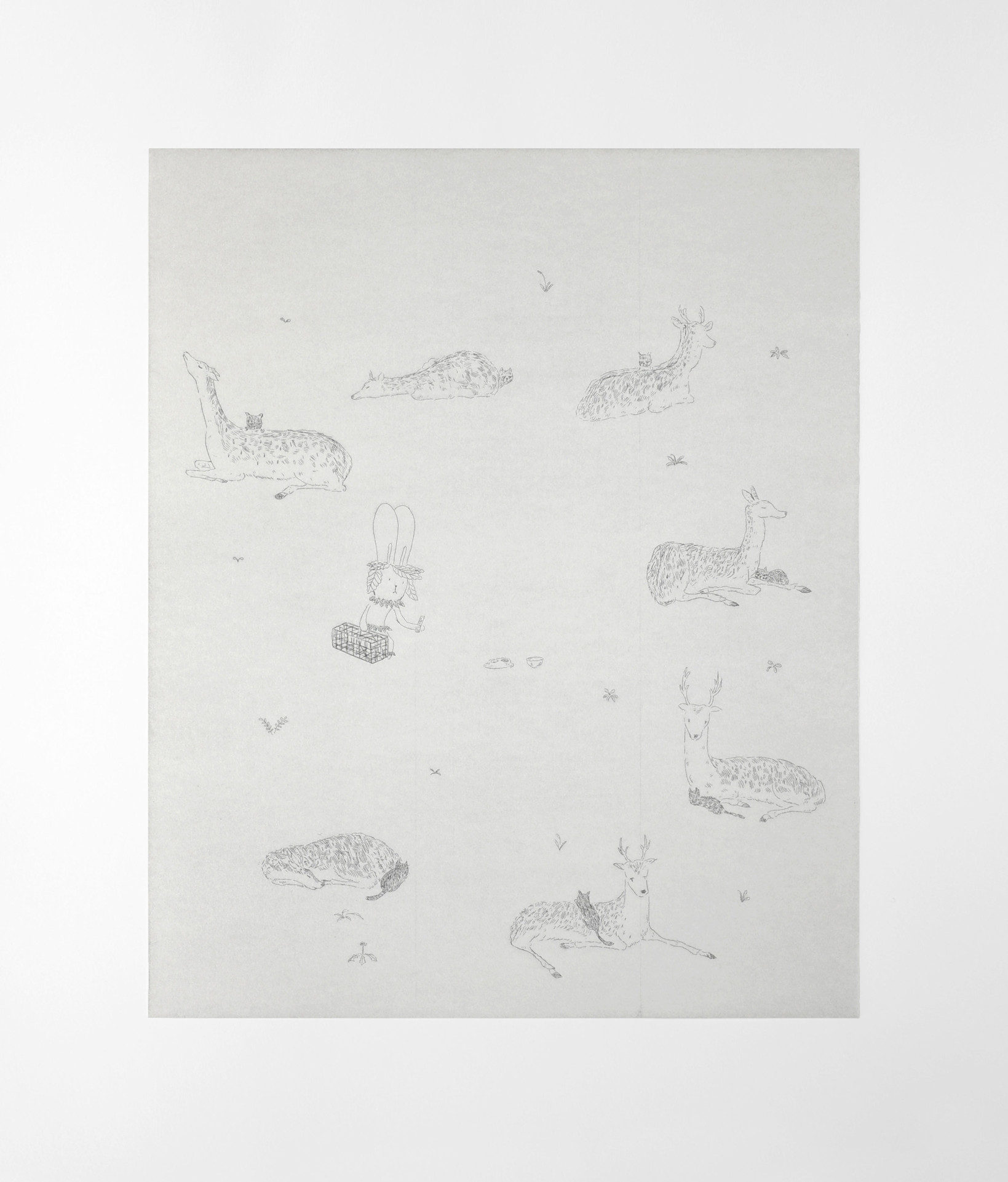 Atsushi Kaga – Catching of the 7 wild black cats, 2022 – Etching