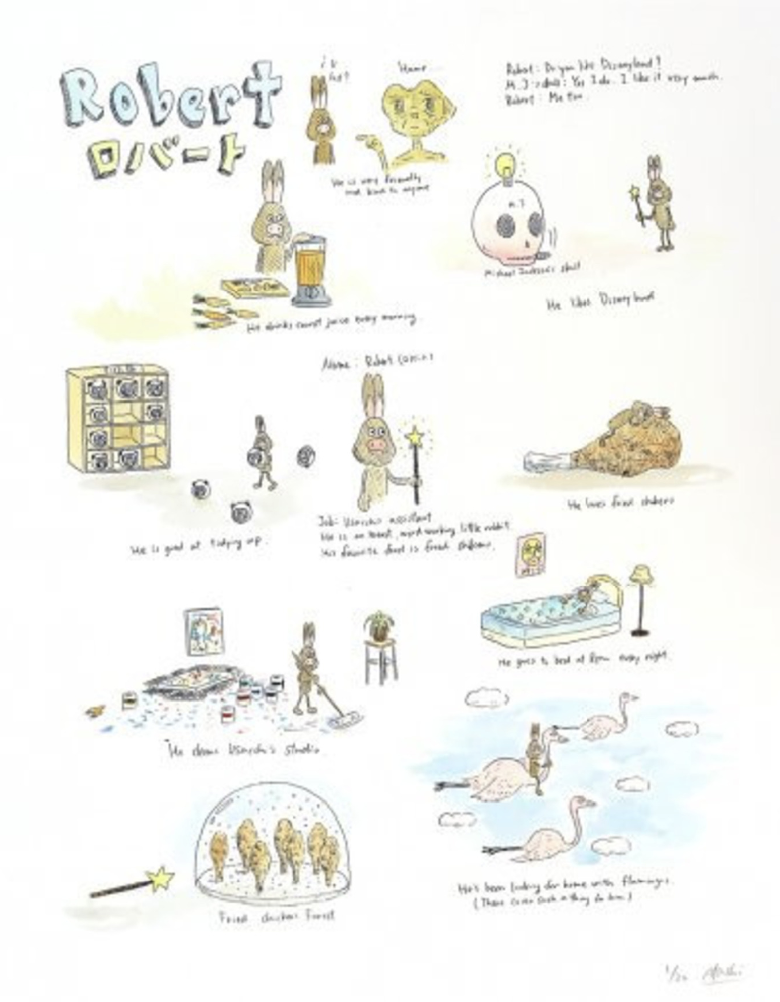 Atsushi Kaga – Robert, 2014 – Lithograph