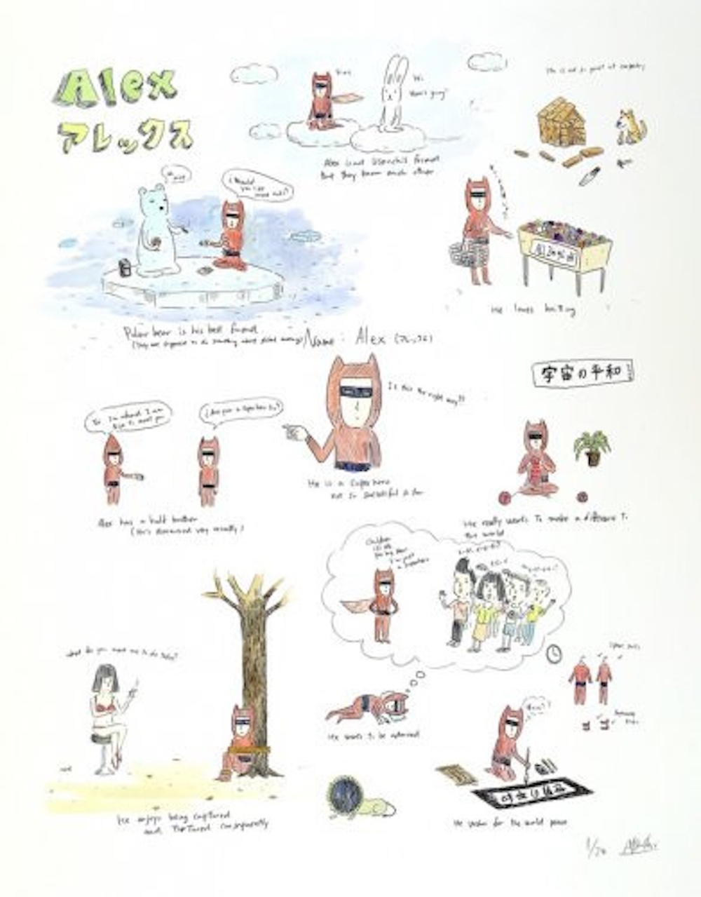 Atsushi Kaga – Alex, 2014 – Lithograph