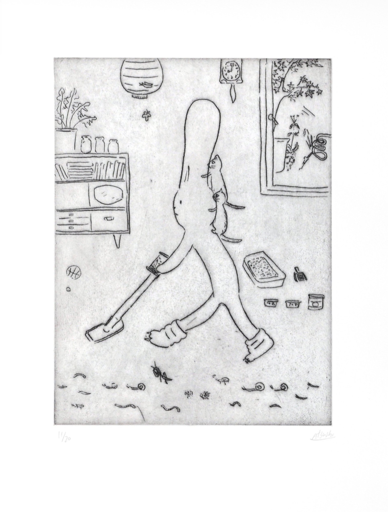 Atsushi Kaga – Usacchi-Cleaning, 2025 – Etching