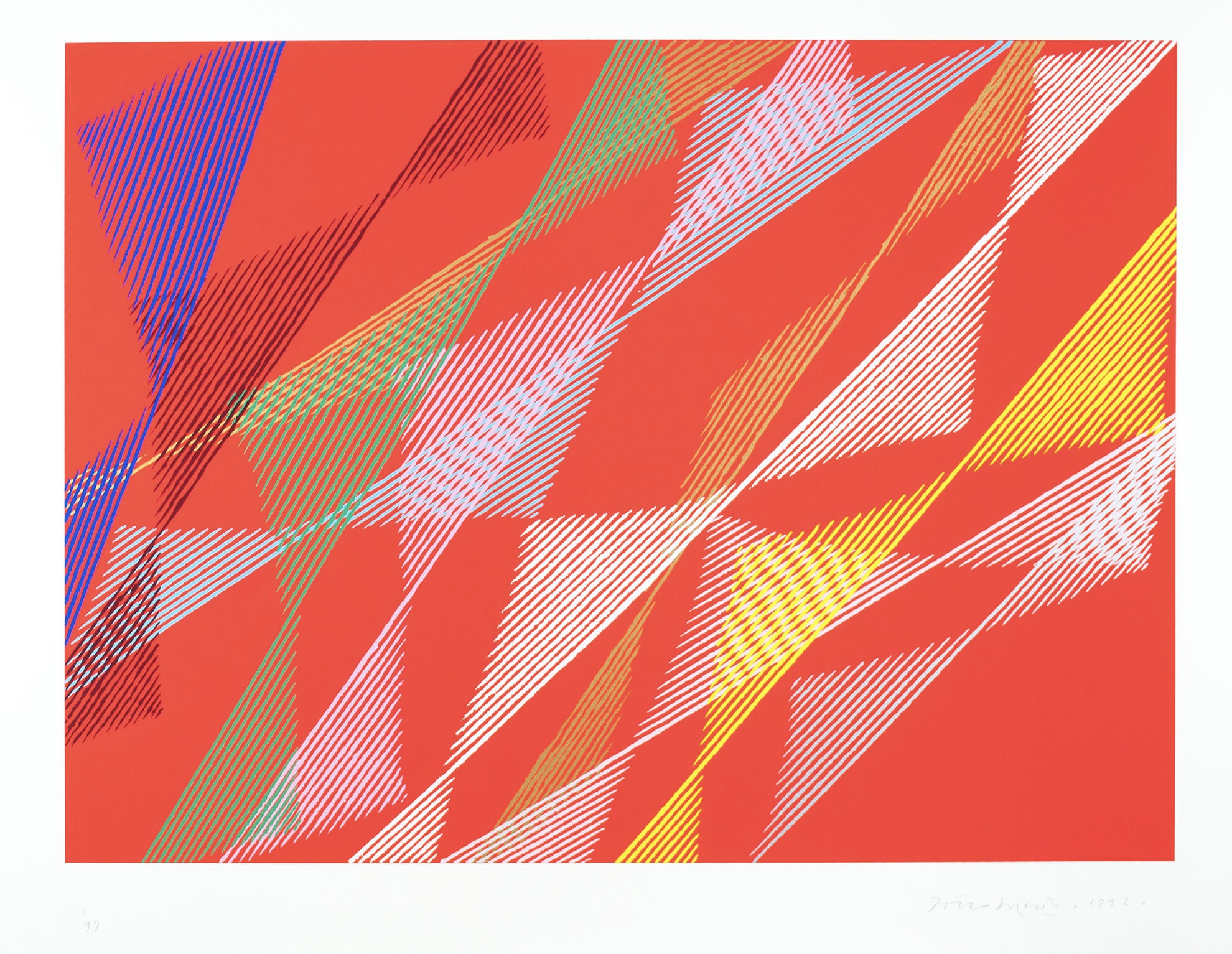 Piero Dorazio – La Ribambelle Des Gobelins IV, 1992 – Siebdruck