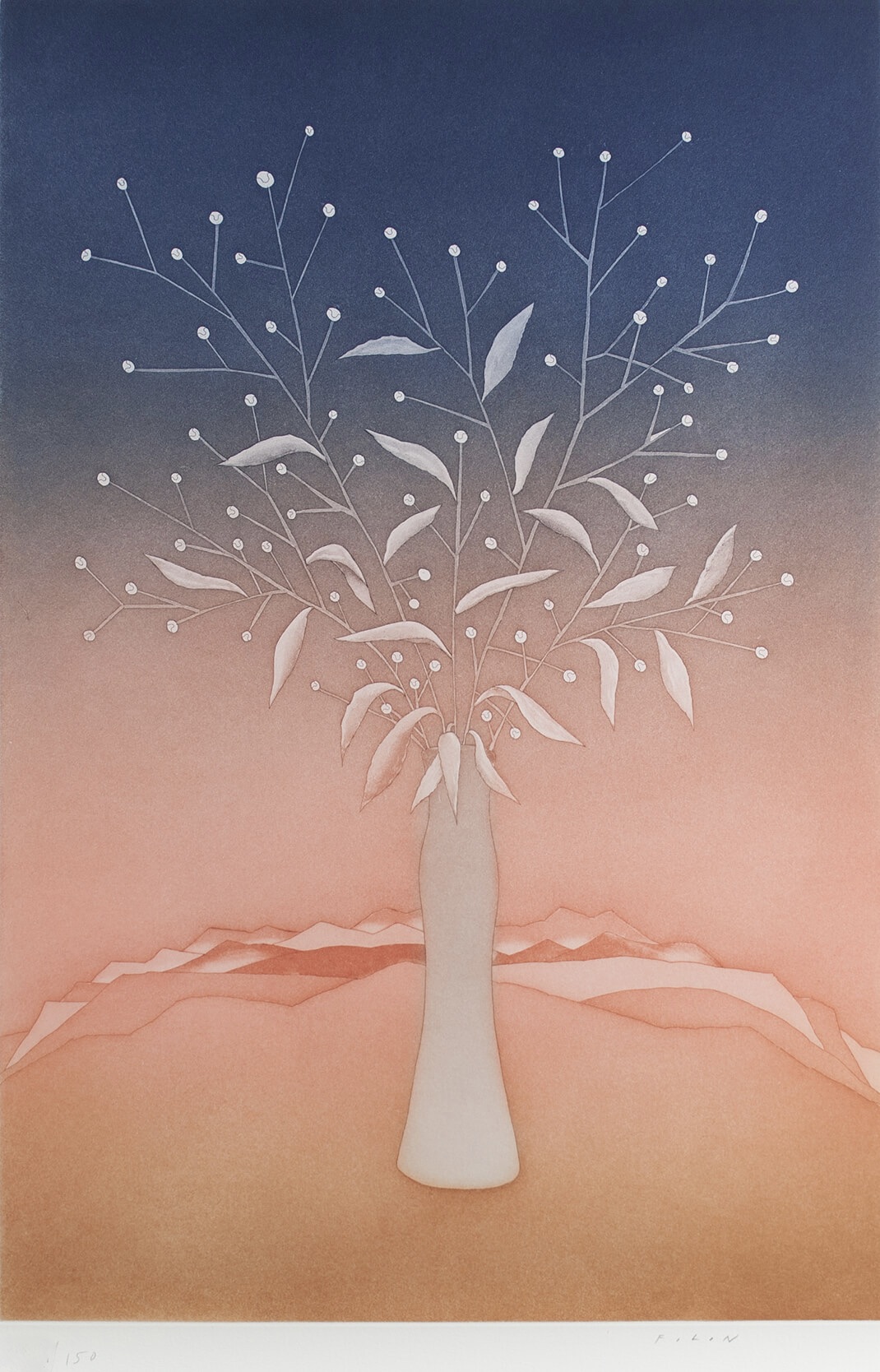 Jean-Michel Folon – Tennis tree – Ets en Aquatint