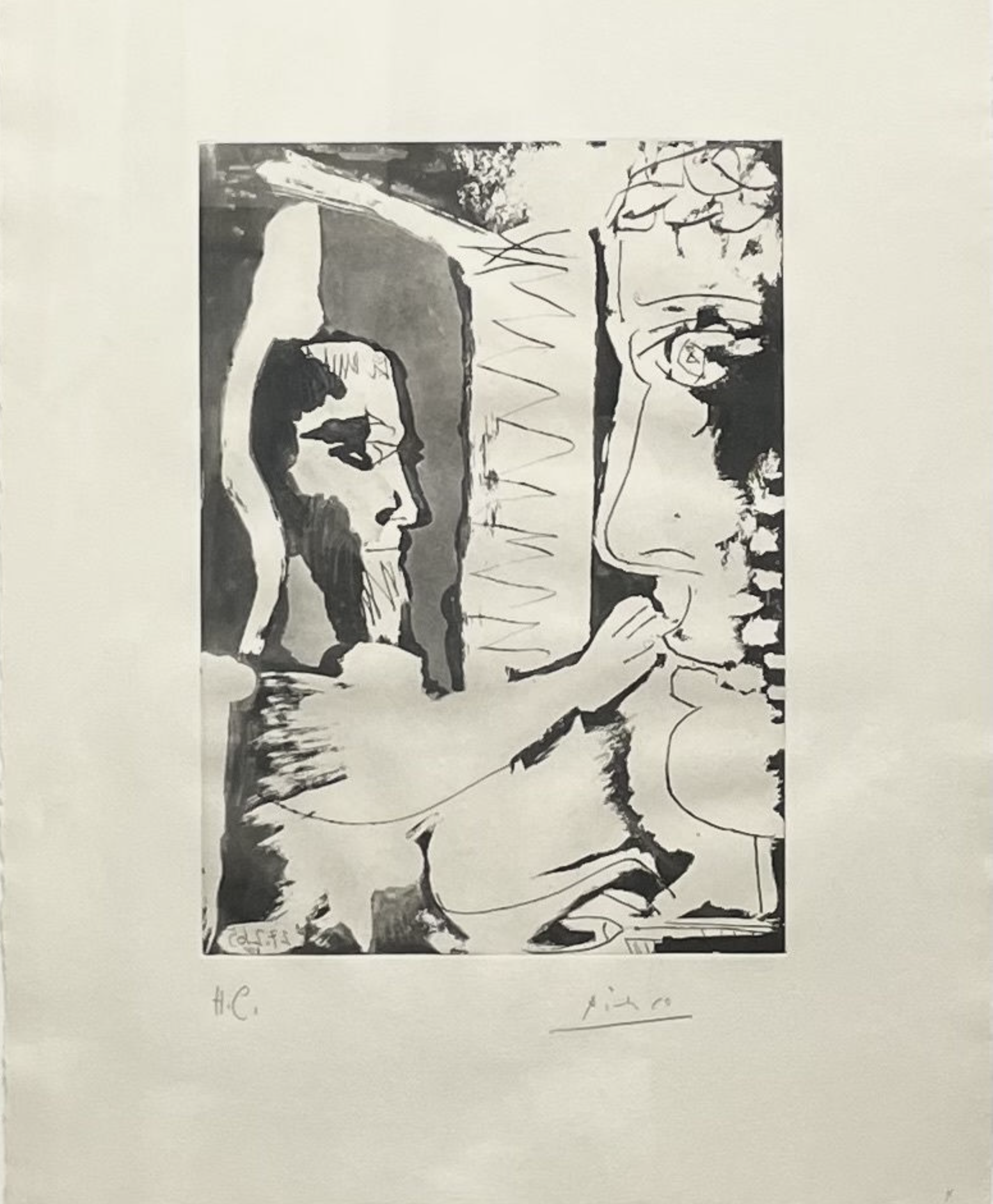 Pablo Picasso – Sculpteur et Sculpture, 1965 – Aguatinta