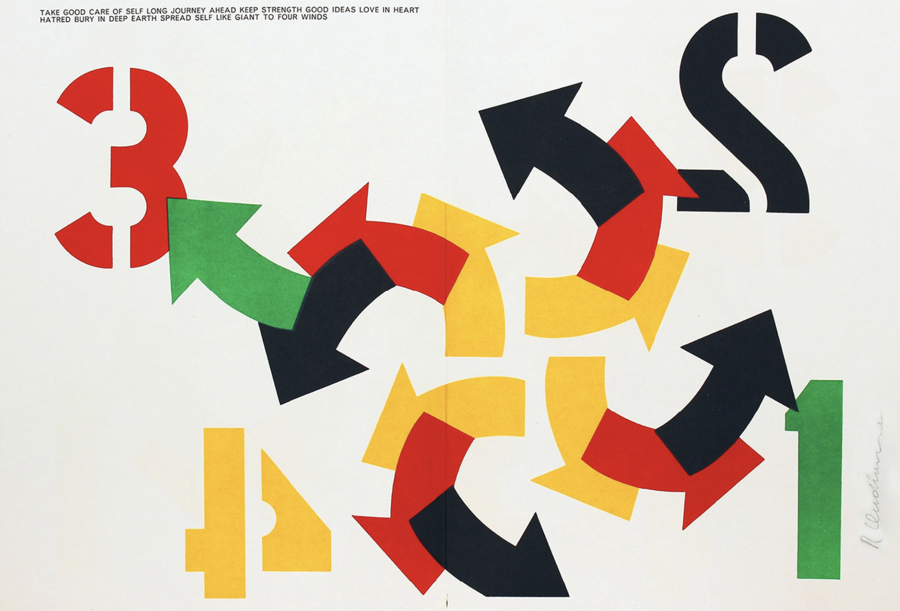Robert Indiana – Four Winds, 1964 – Litografía