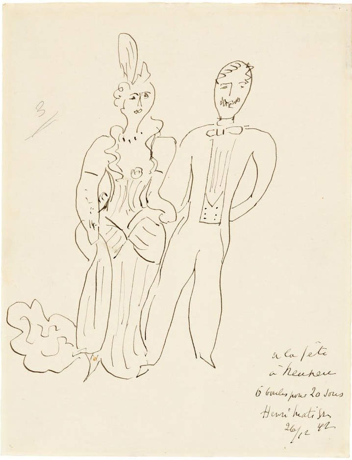 Henri Matisse – Homme et Femme, 1942 – Tinte