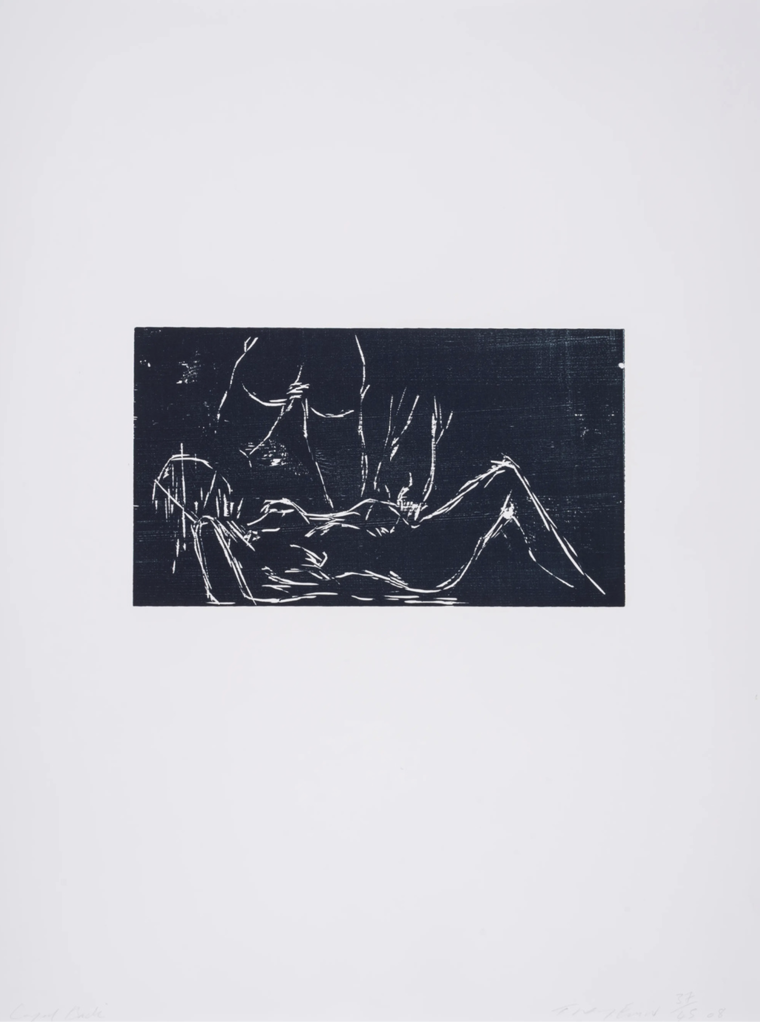 Tracey Emin – Laying Back, 2008 – Xylographie