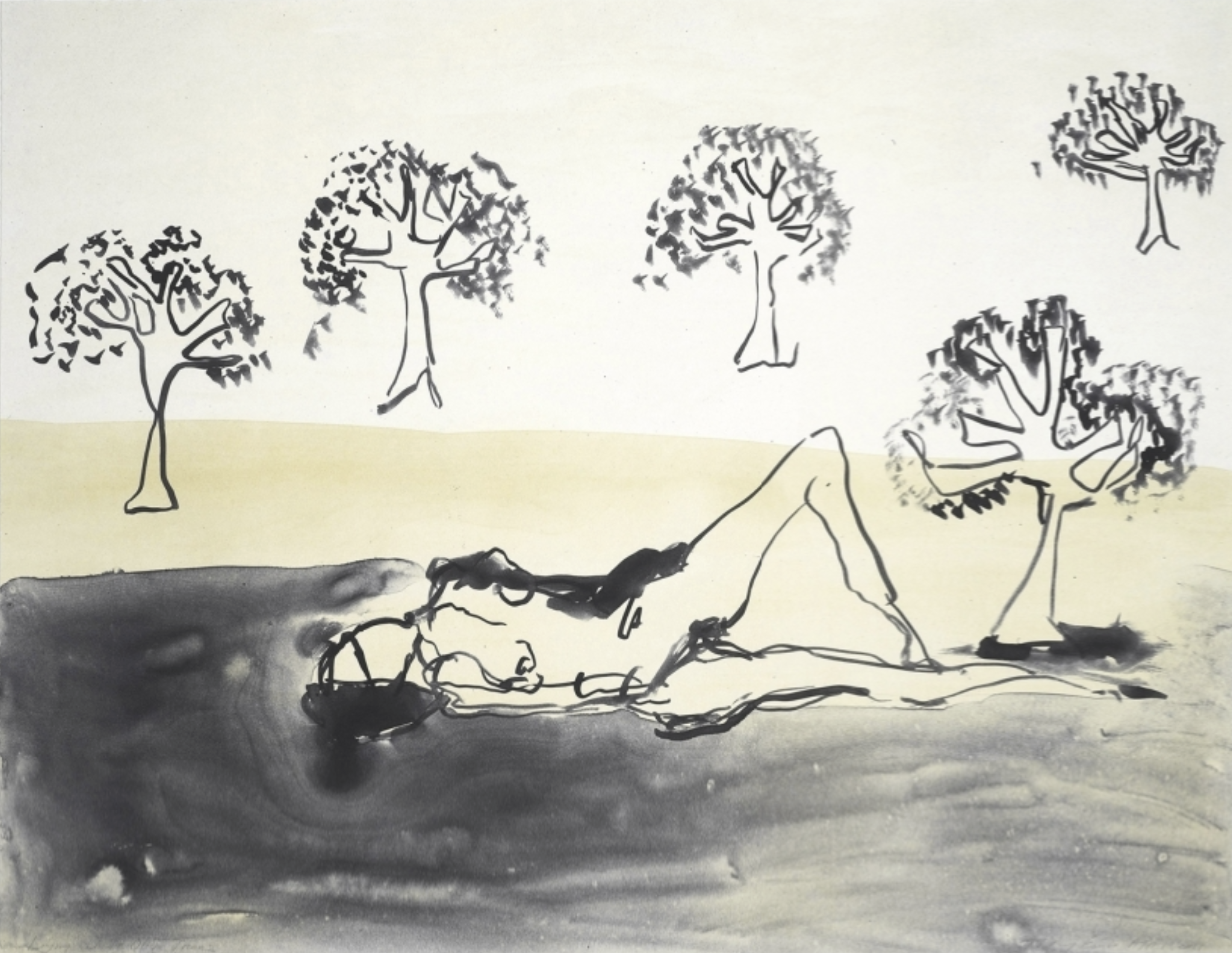 Tracey Emin – Laying with the Olive Trees, 2011 – Lithographie
