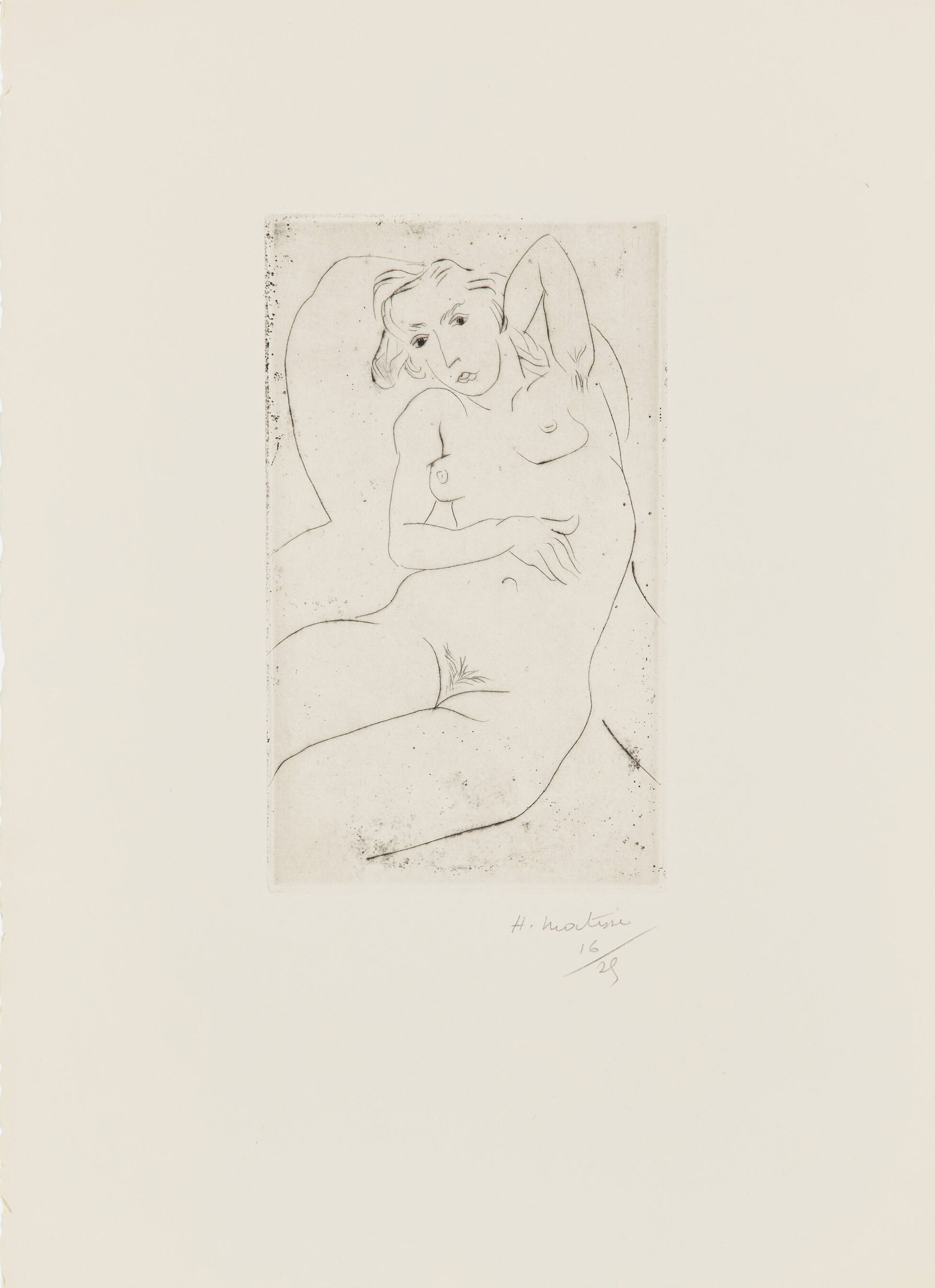 Henri Matisse – Nu assis-les yeux noris, 1926 / 1948 – Kaltnadel