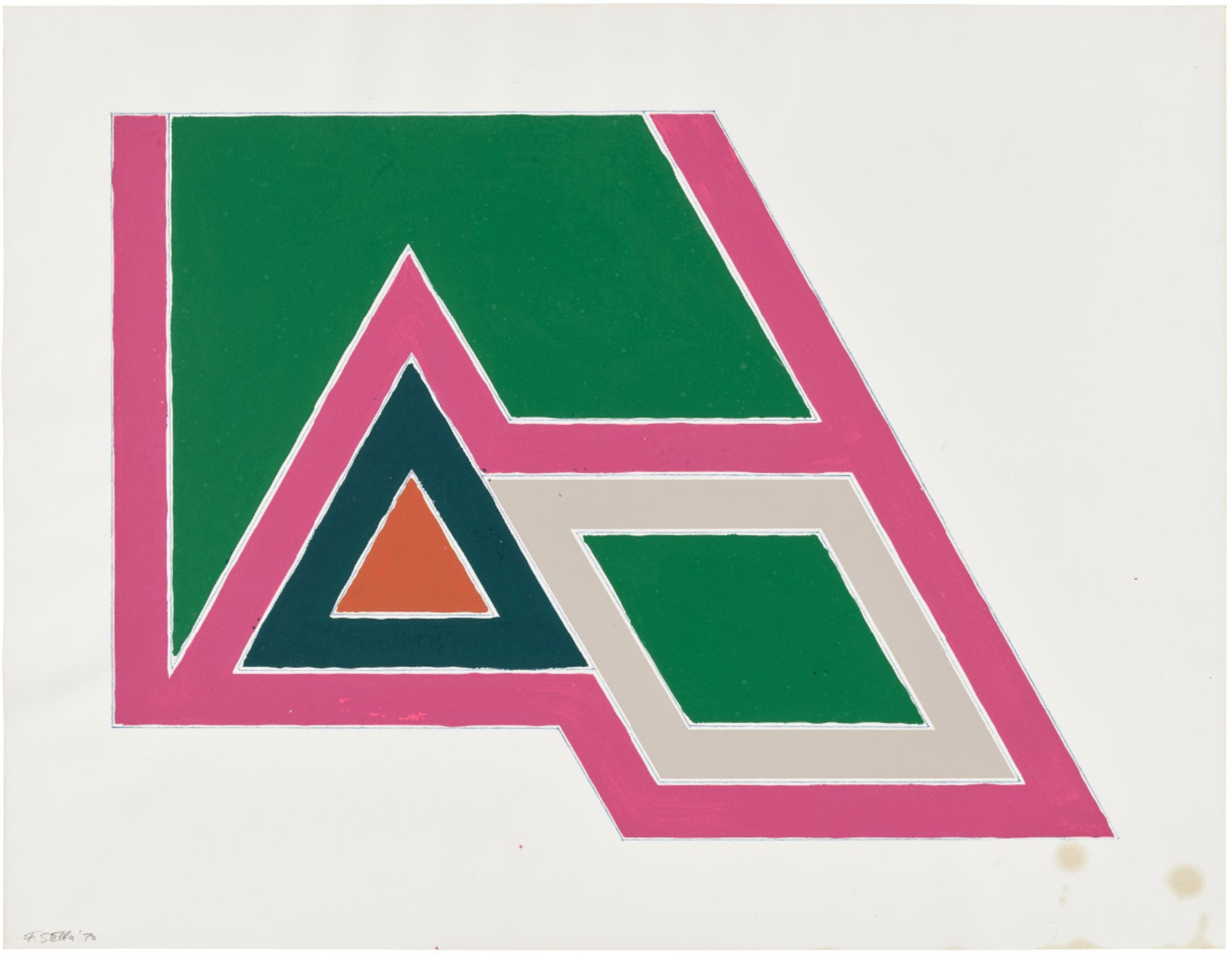 Frank Stella – Untitled (study for Sanbornville, from Eccentric Polygons), 1970 – Mischtechnik
