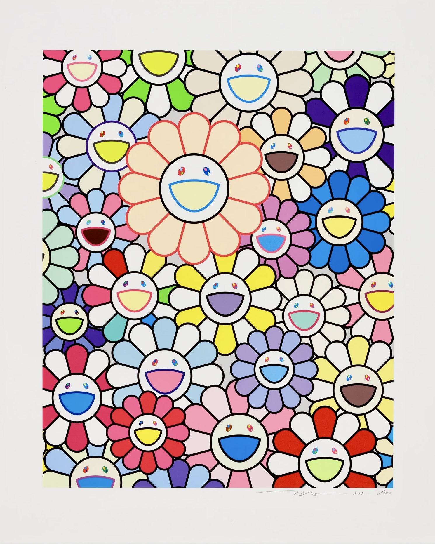 Takashi Murakami – Field of Flowers, 2020 – Archiv-Druck