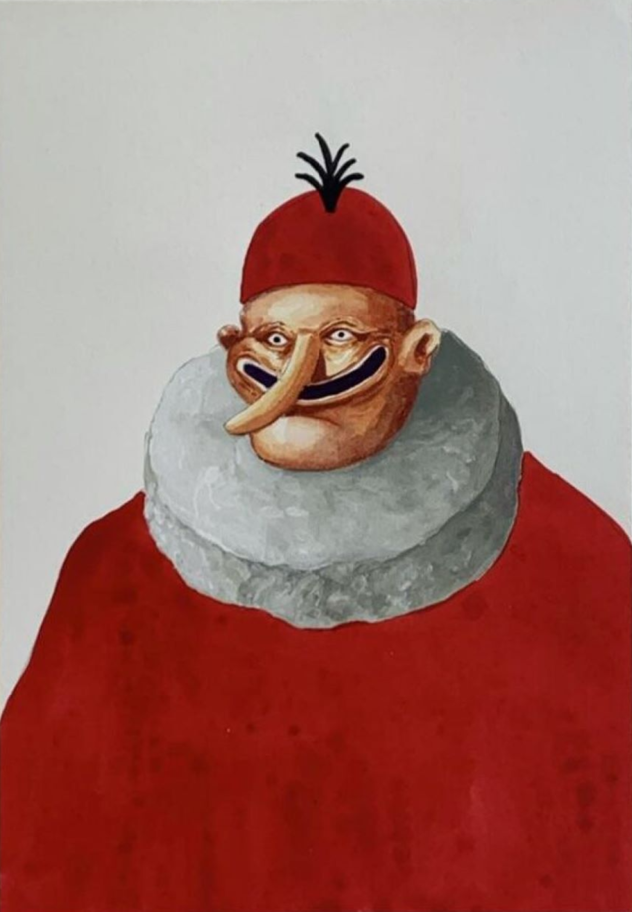Nicolas Party – Untitled (face), 2015 – Watercolor