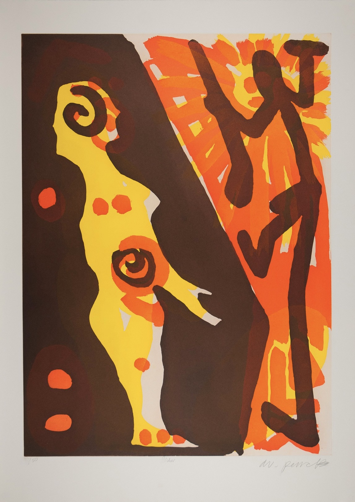 A.R. Penck – Serie I Rächer, 1991 – Gravure à l'eau-forte
