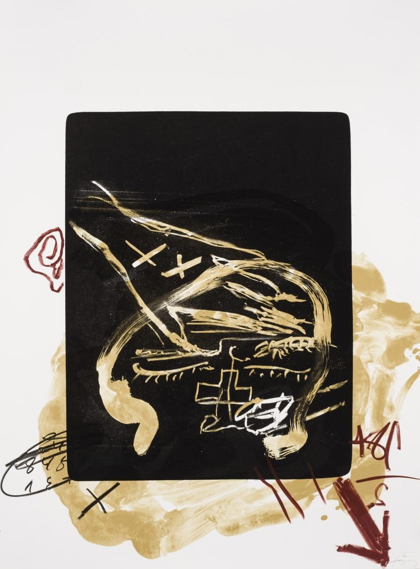 Antoni Tapies – Main sur tête, 1984 – Lithographie