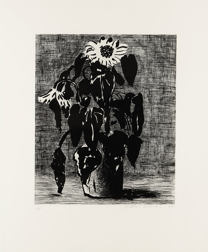 David Hockney – Sunflower I, 1995 – Grabado Aguatinta