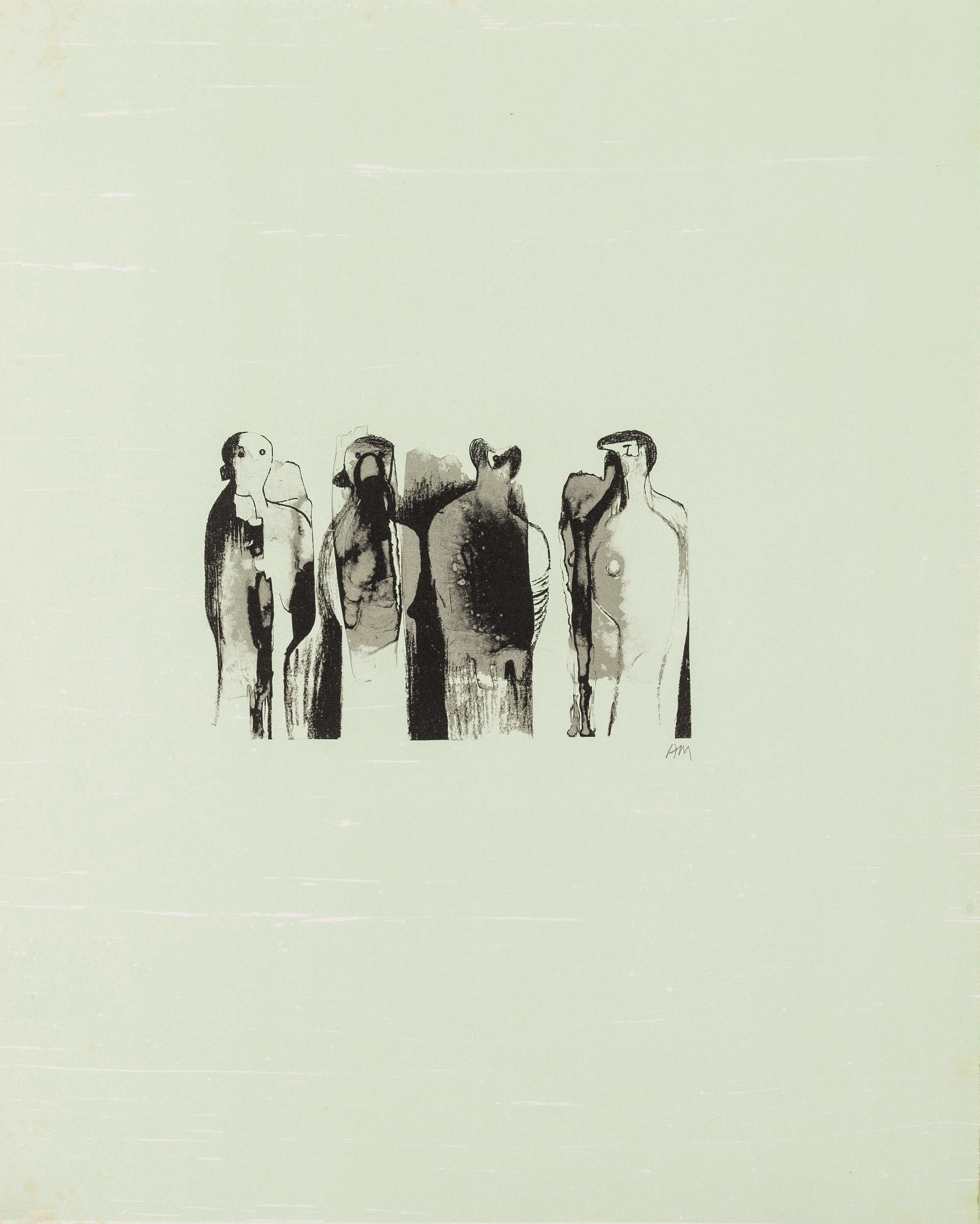Henry Moore – La Poesie: Four Standing Figures (C. 323), 1973-1975 – Litografía