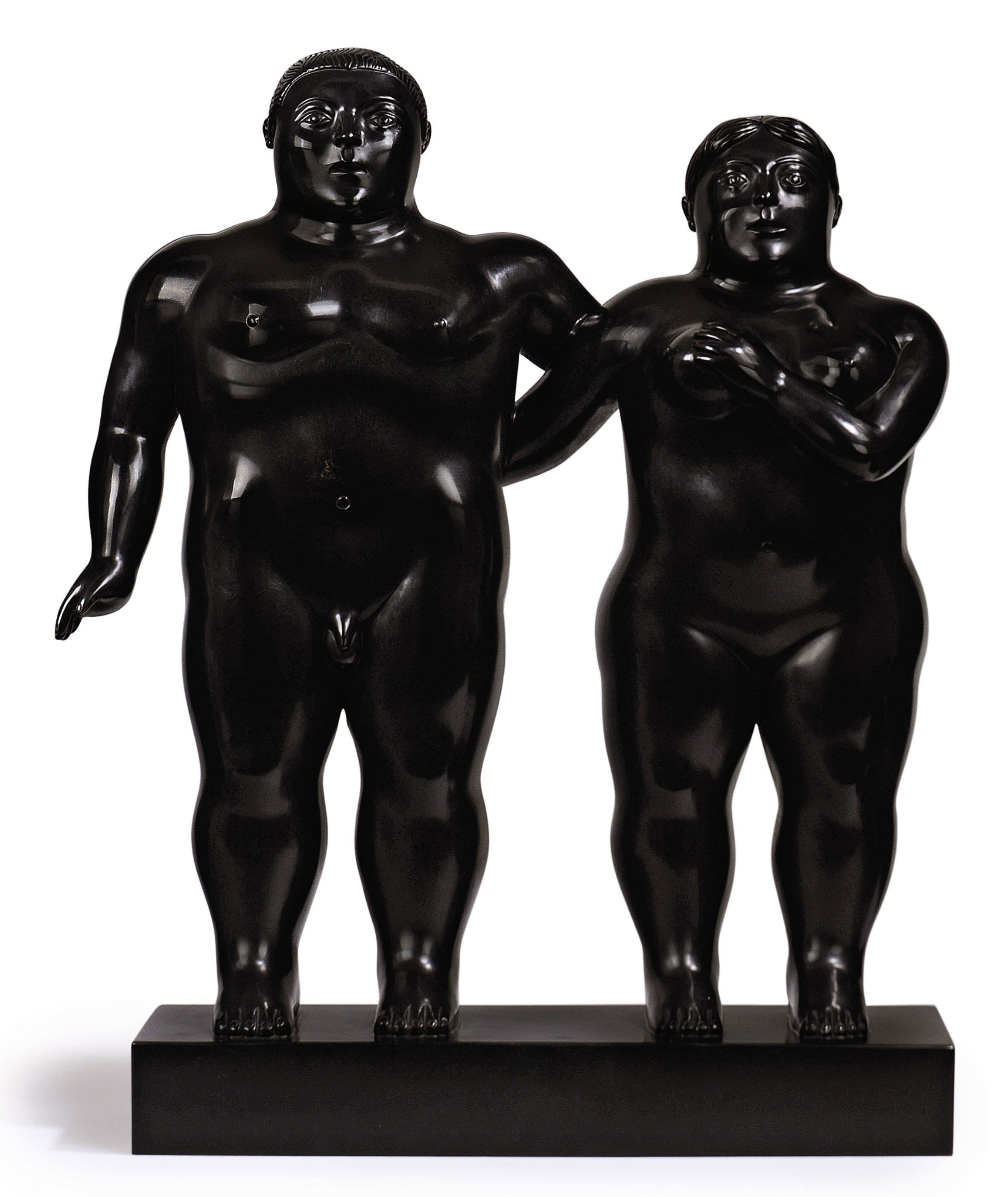 Fernando Botero – Man and Woman, . – Bronze