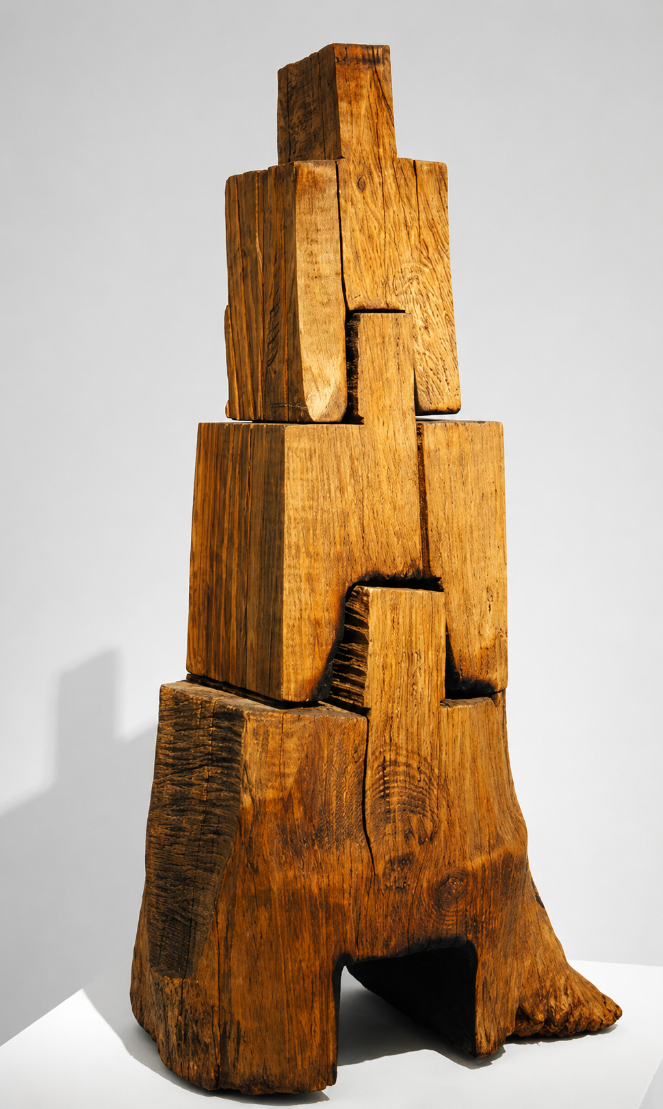 David Nash – Tongue and groove stove, 1983 – Wood