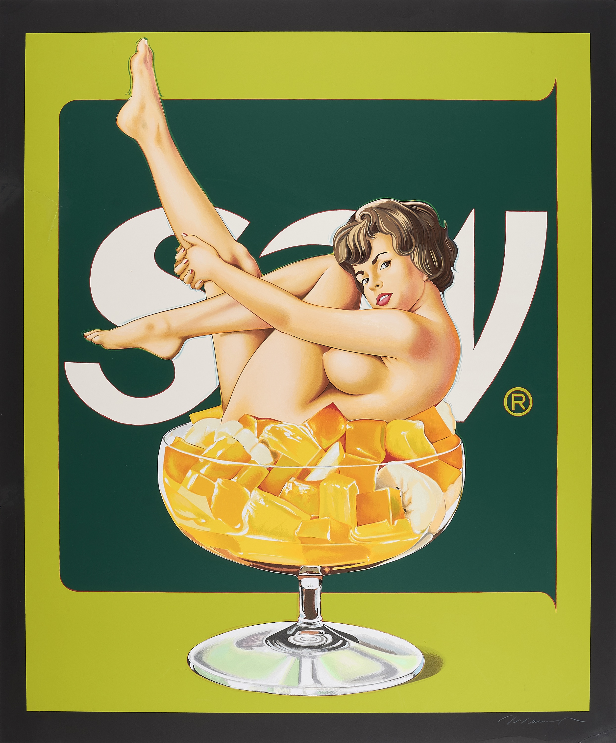 Mel Ramos – Miss Fruit Salad (Black), 1990 – Silkscreen