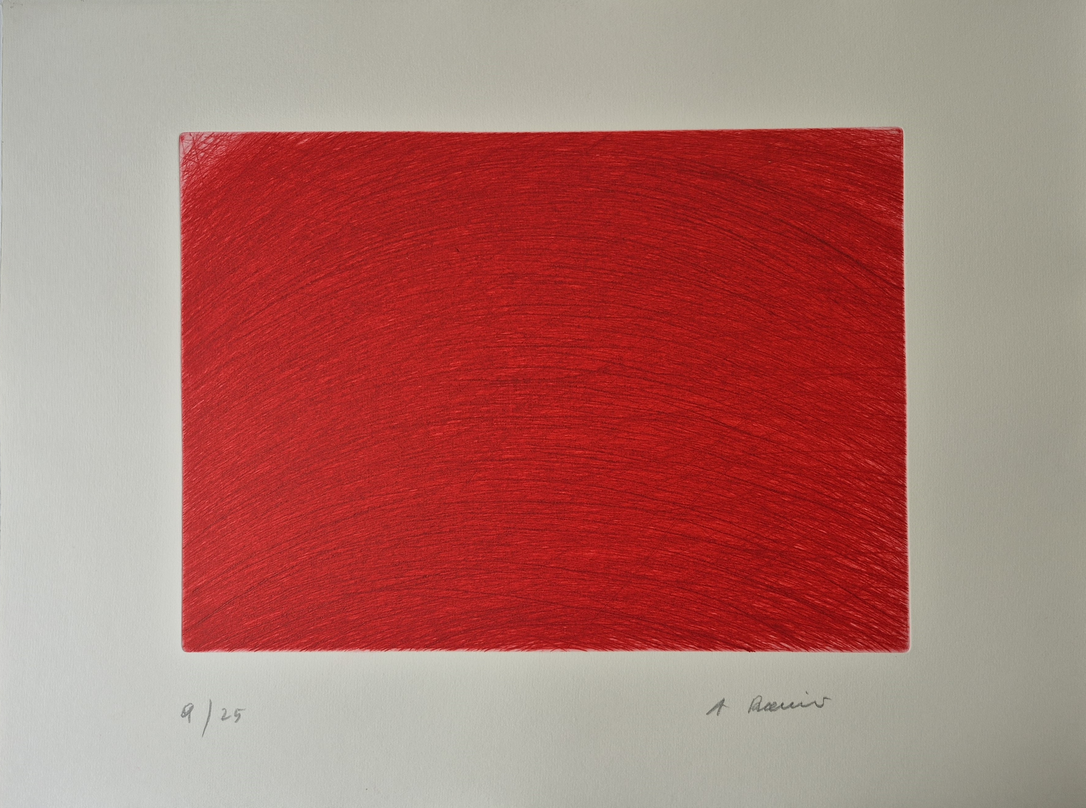 Arnulf Rainer – Red Wave, 2017 – Gravure