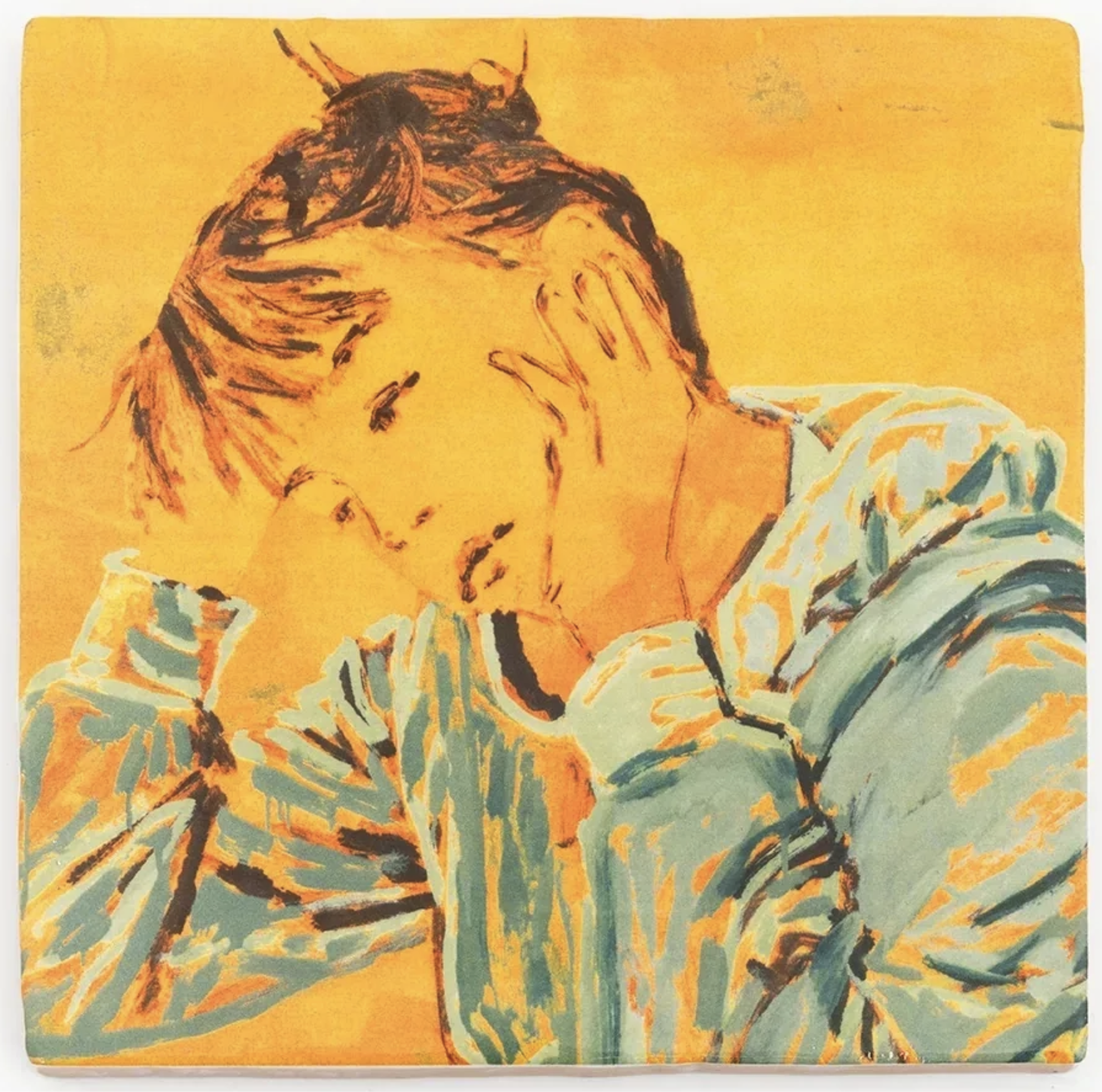 Claire Tabouret – Self-portrait at the Table, 2025 – Keramik