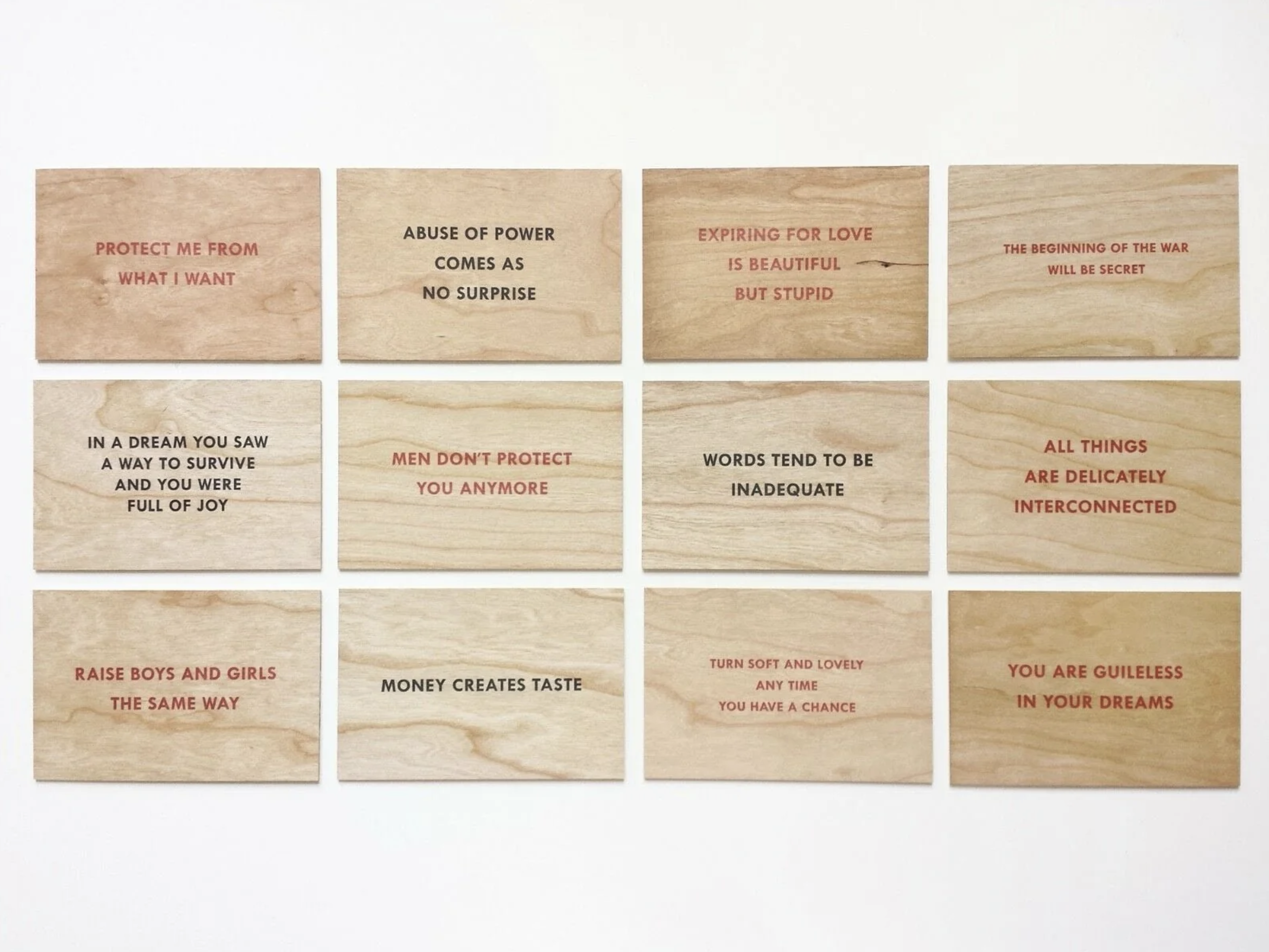 Jenny Holzer – Truisms (set of 12), 2018 – Sérigraphie (Screen-print)
