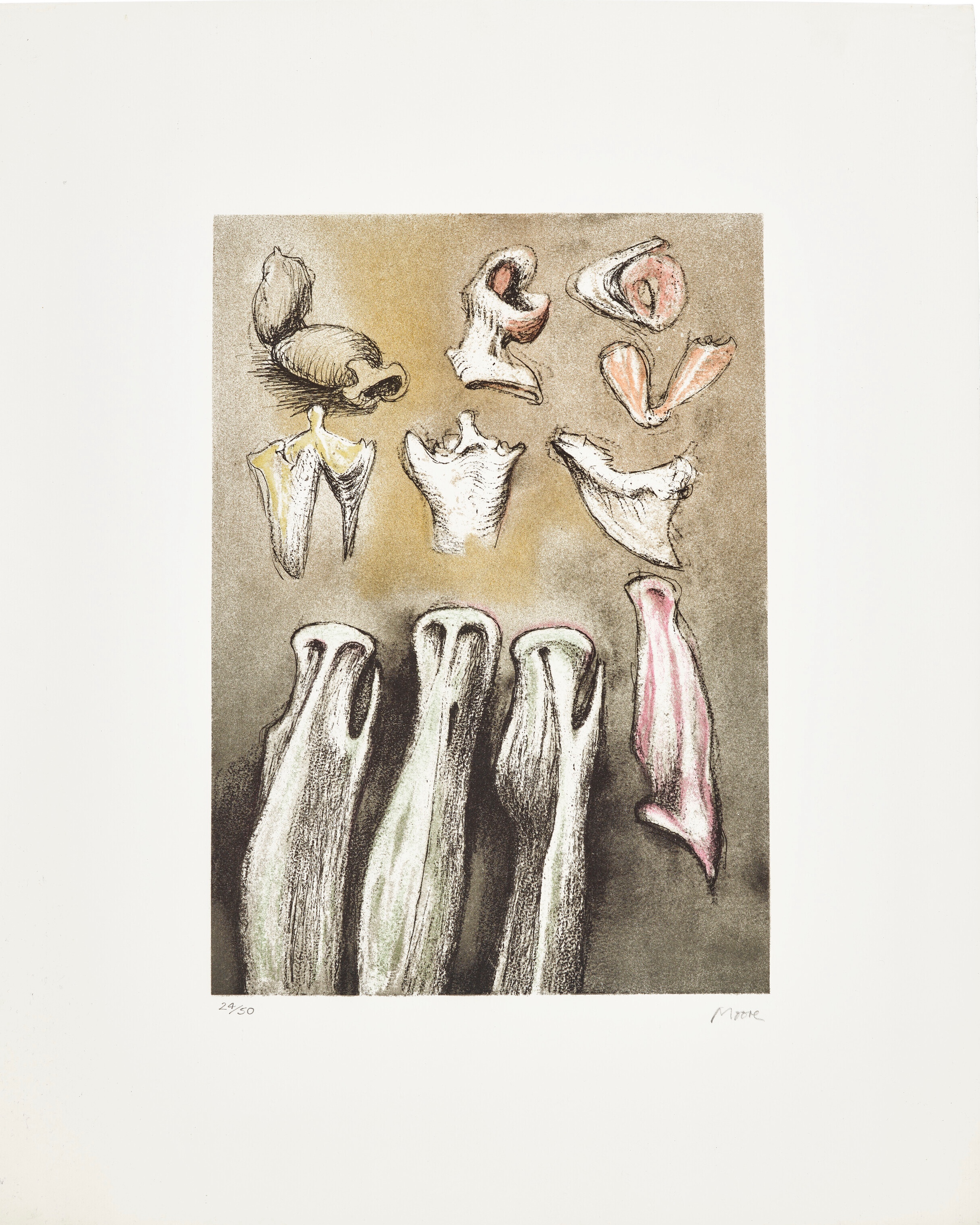Henry Moore – Three Sisters (C. 621), 1981 – Litografía
