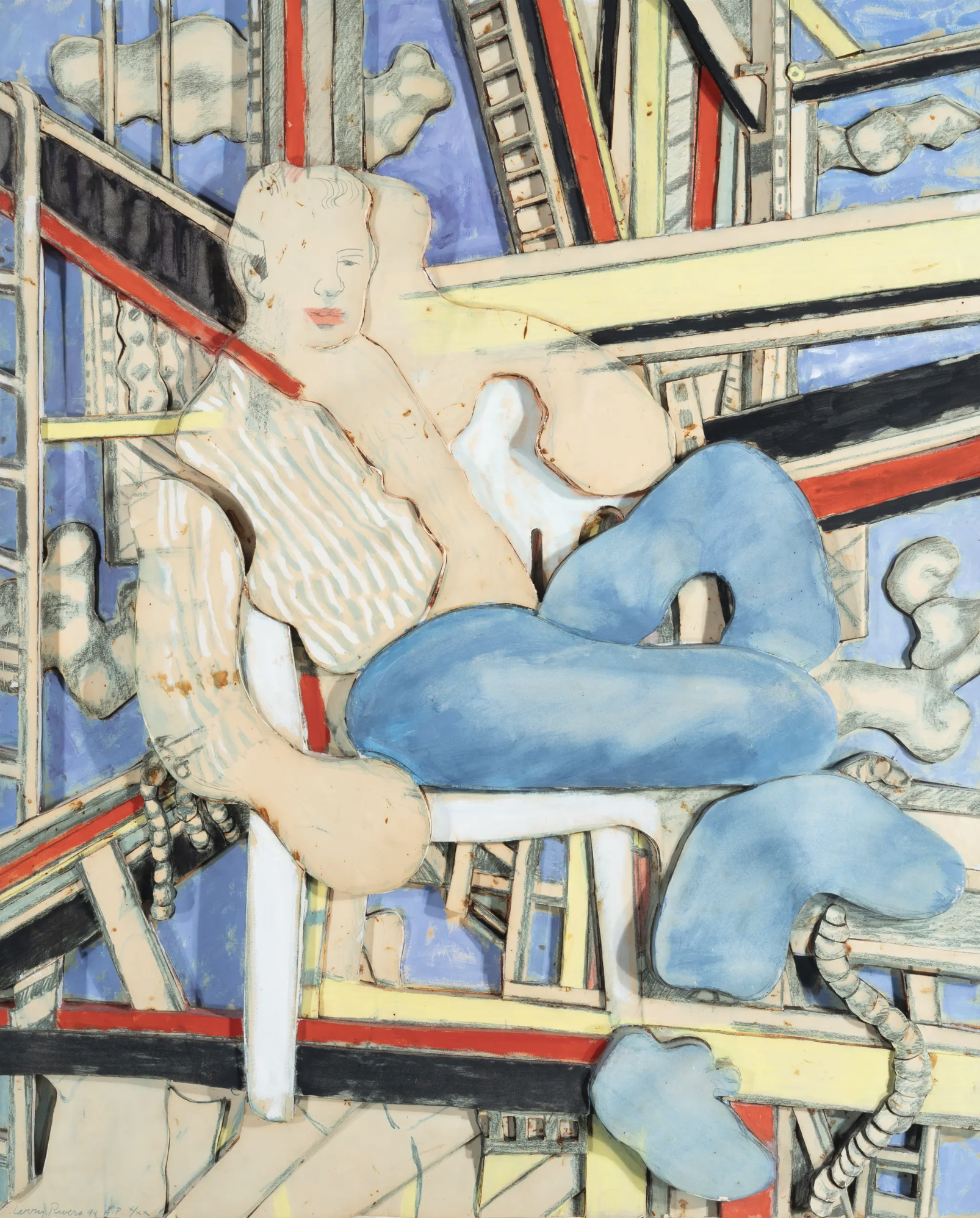 Larry Rivers – Blue Collar Holiday, 1990 – Técnica mixta