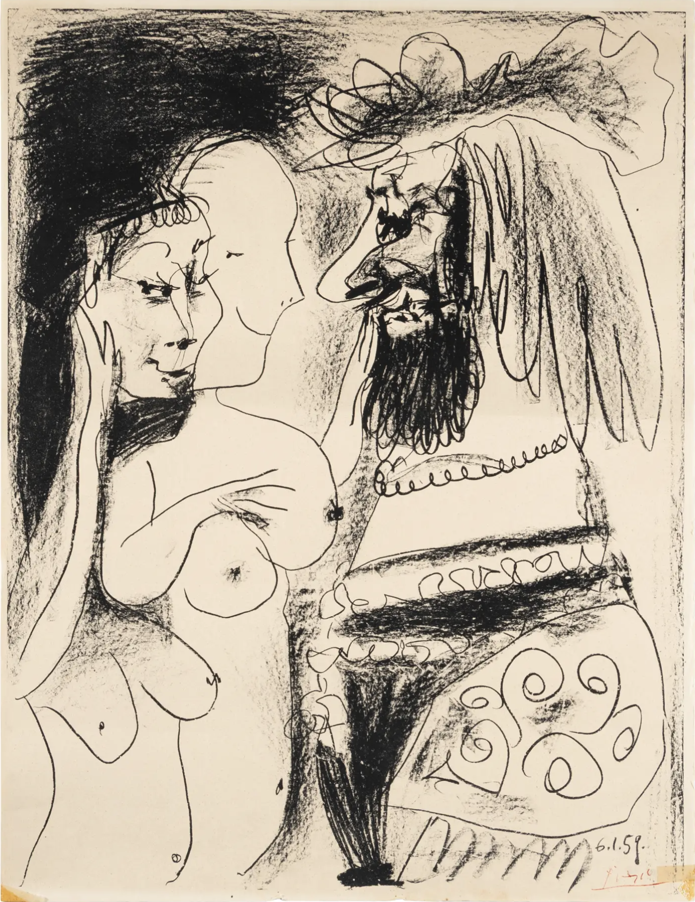 Pablo Picasso – Le Vieux Roi, 1959 – Lithographie