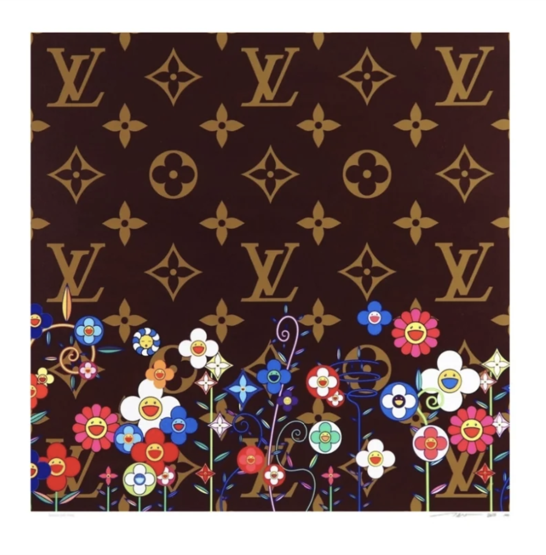 Takashi Murakami – Louis Vuitton Flower Garden, 2025 – Siebdruck