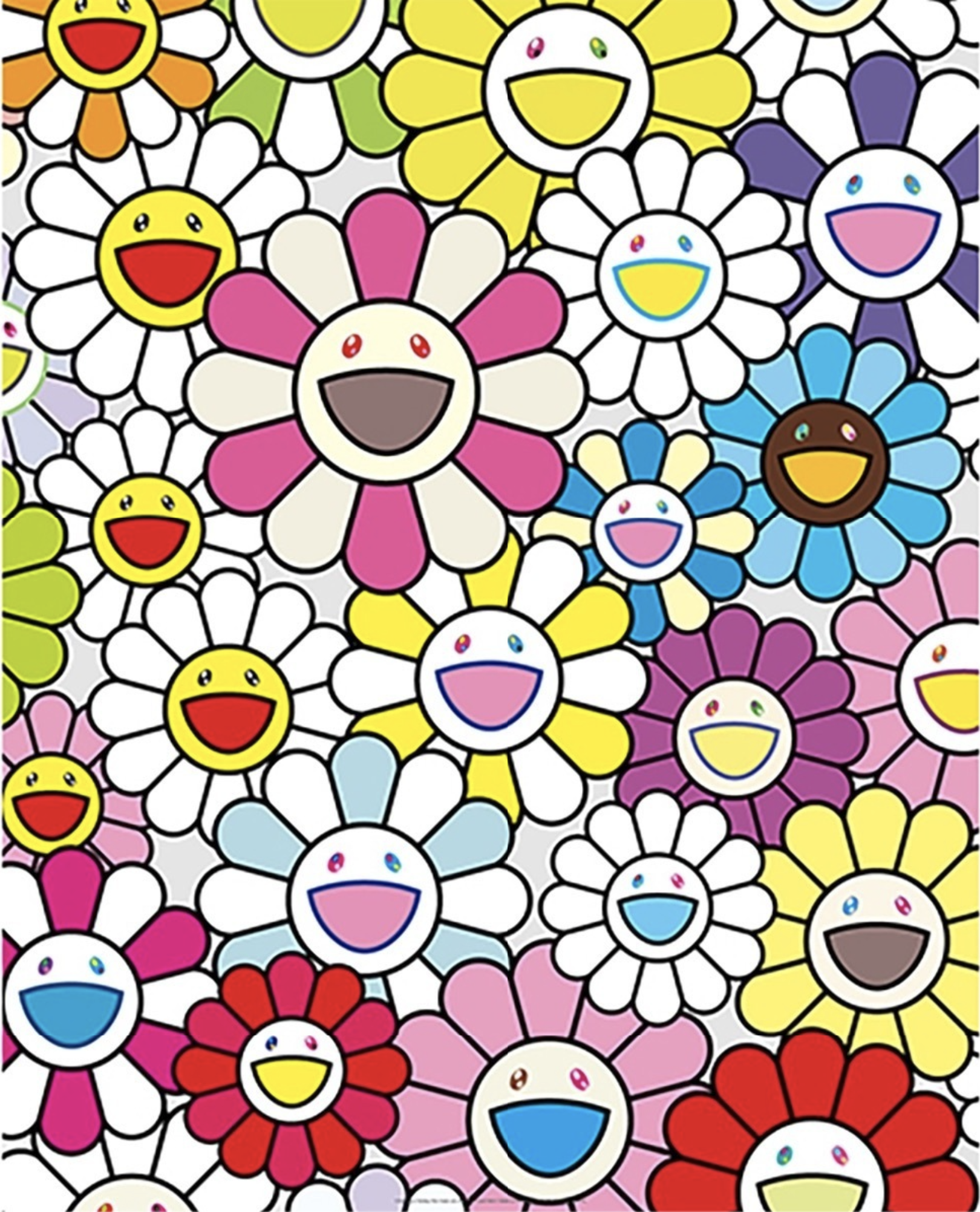 Takashi Murakami – Little Flower Painting: Pink, Purple and Many Other Colours, 2019 – Offsetdruck
