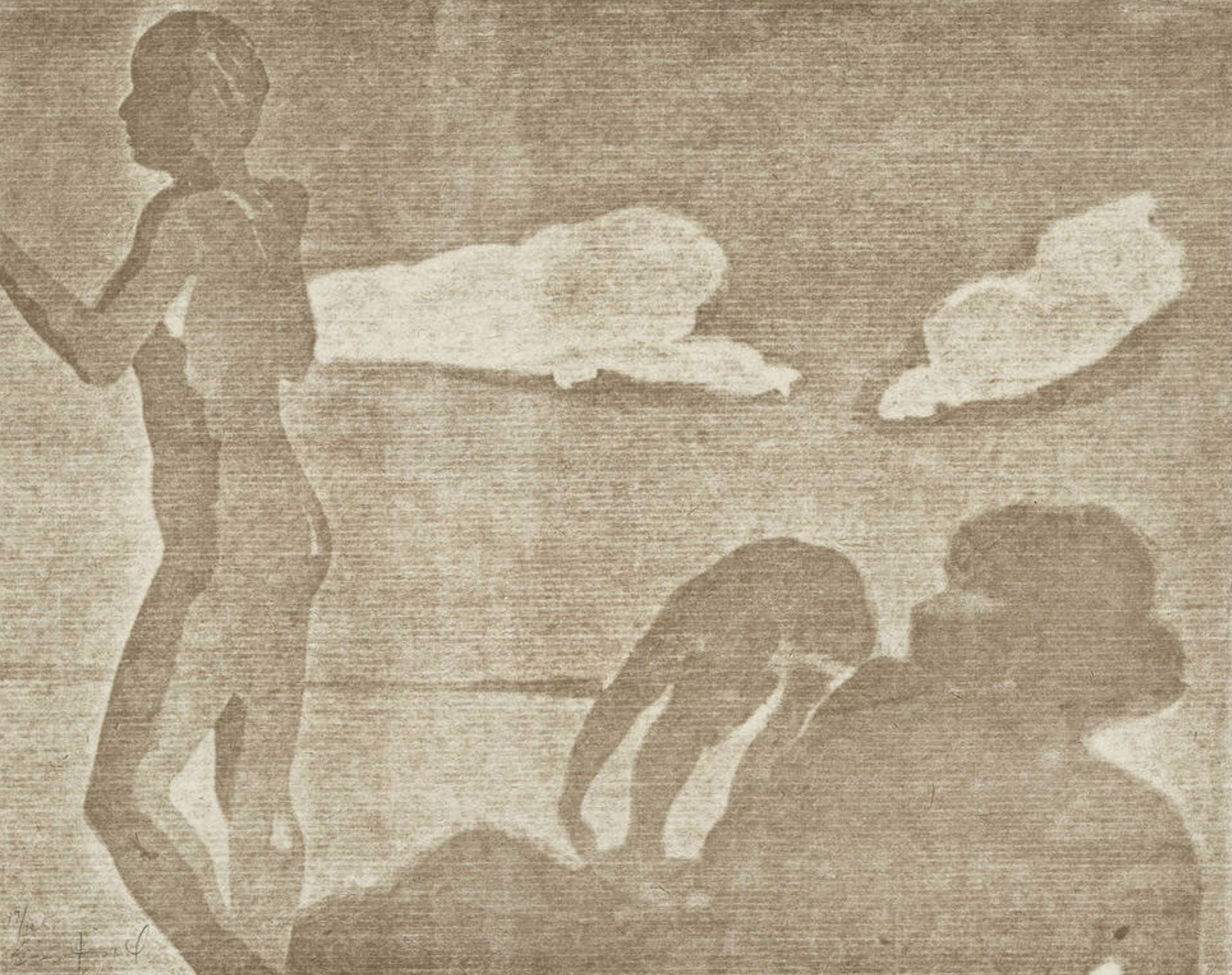 Eric Fischl – Untitled (Beach scene), from Art Pro-Choice II, 1991 – Impression en relief?