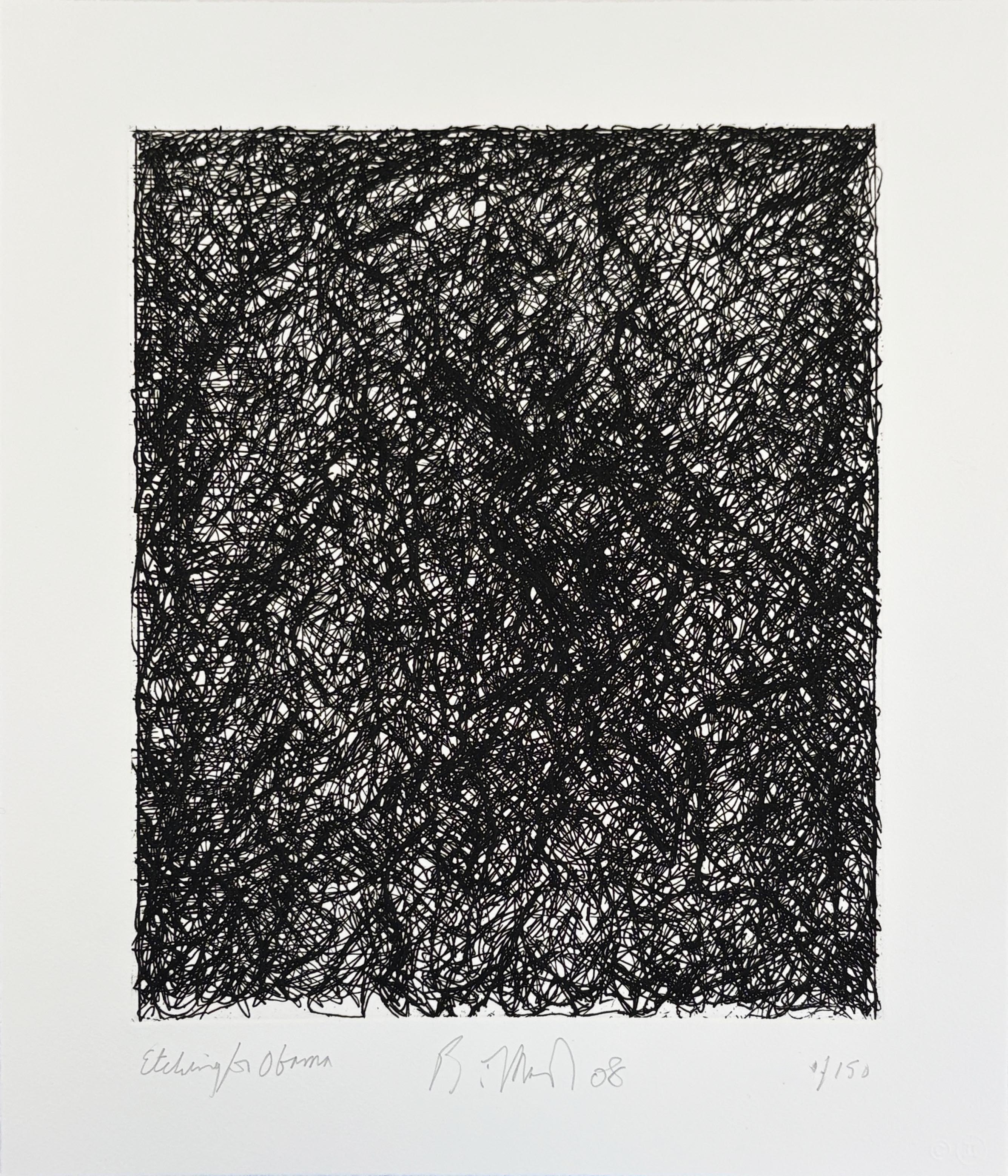 Brice Marden – Etching for Obama from the Artist for Obama Portfolio, 2008 – Etching