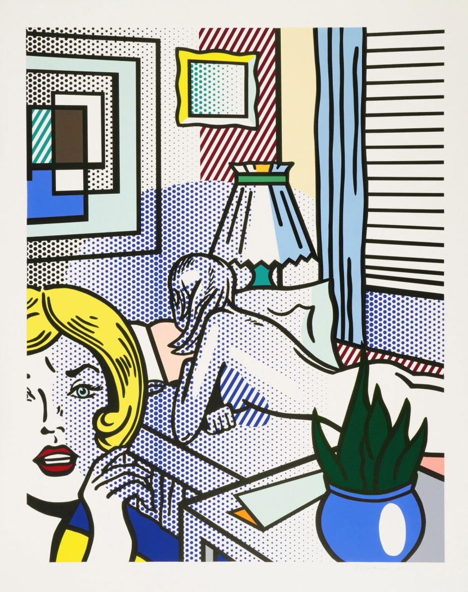 Roy Lichtenstein – Roommates, from Nudes Series, 1994 – Relief printing