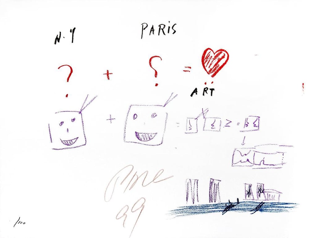 Paik, Nam June | NY + Paris = Art, 1999 — available on Composition Gallery