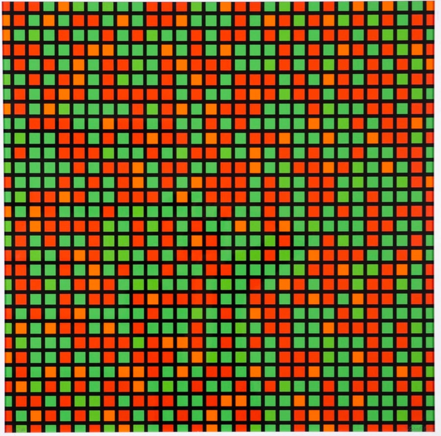 Morellet, Francois | Chartres - vert orange, 1973 — available on Composition Gallery