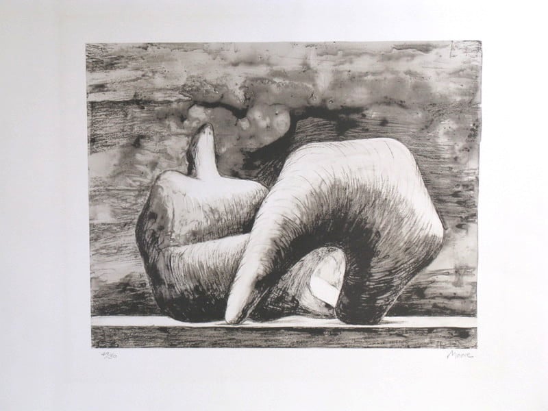Moore, Henry | Reclining figure pointed C. 543, 1979 — available on Composition Gallery Moore, Henry | Reclining figure pointed C. 543, 1979 — available on Composition Gallery