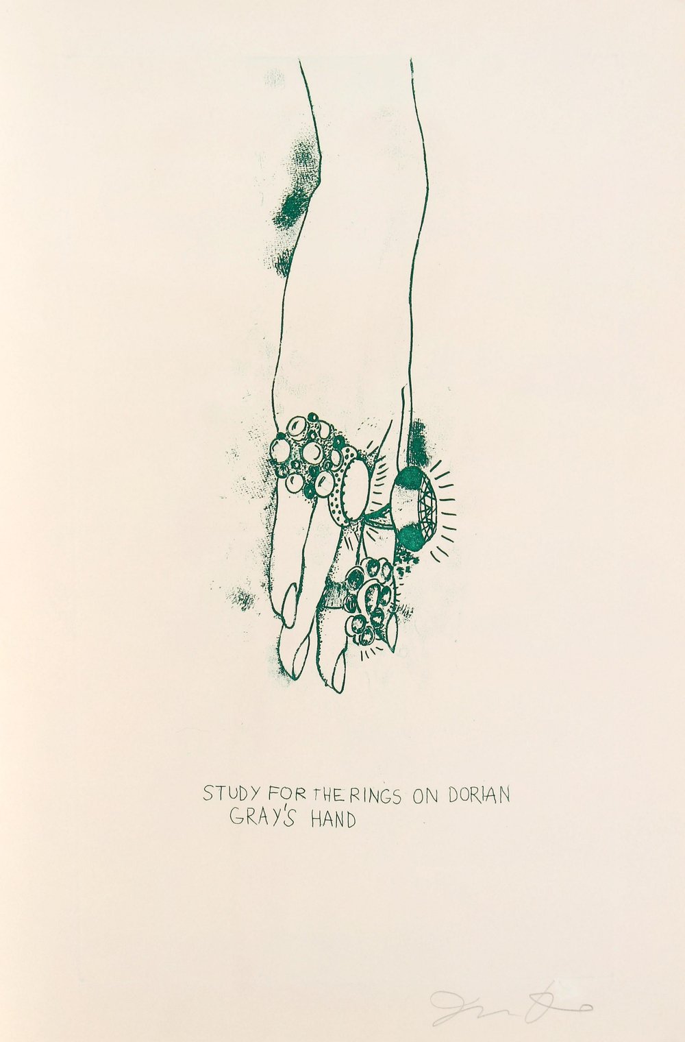 Dine, Jim | Study for the Rings on Dorian Gray's Hand, 1968 — available on Composition Gallery