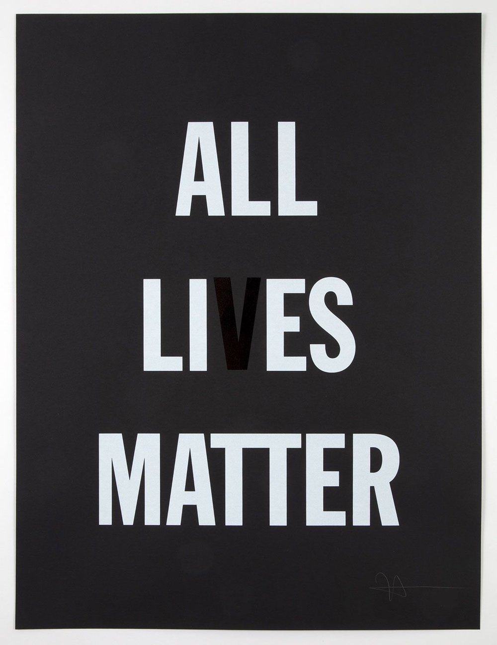 Willis Thomas, Hank | All Li es Matter, 2019 — available on Composition Gallery