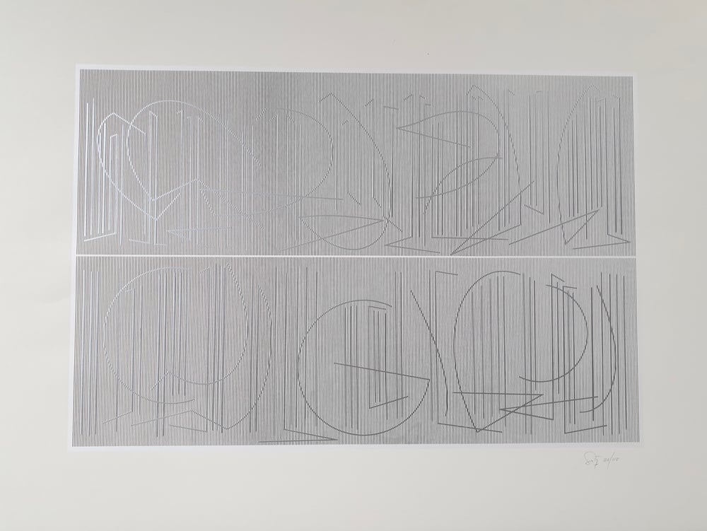 Soto, Rafael Jesus | Untitled (Silver Lines) — available on Composition Gallery
