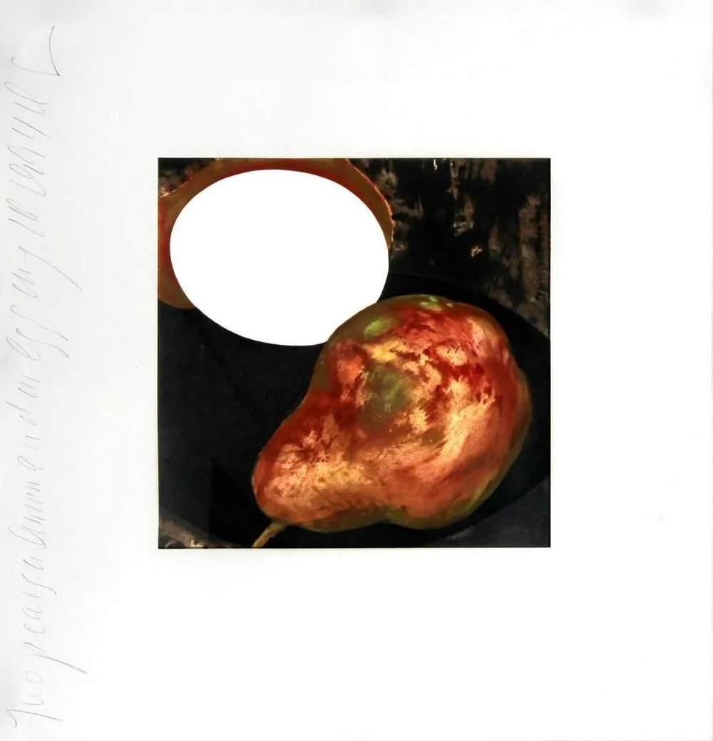 Sultan, Donald | Two Pears A Lemon and an Egg, 1994 — available on Composition Gallery
