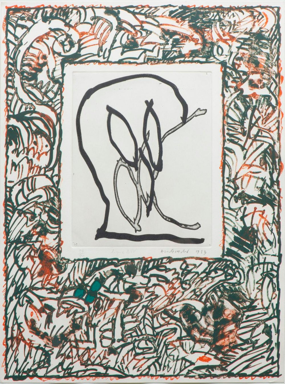 Alechinsky, Pierre | Ligne BVV, 1983 — available on Composition Gallery