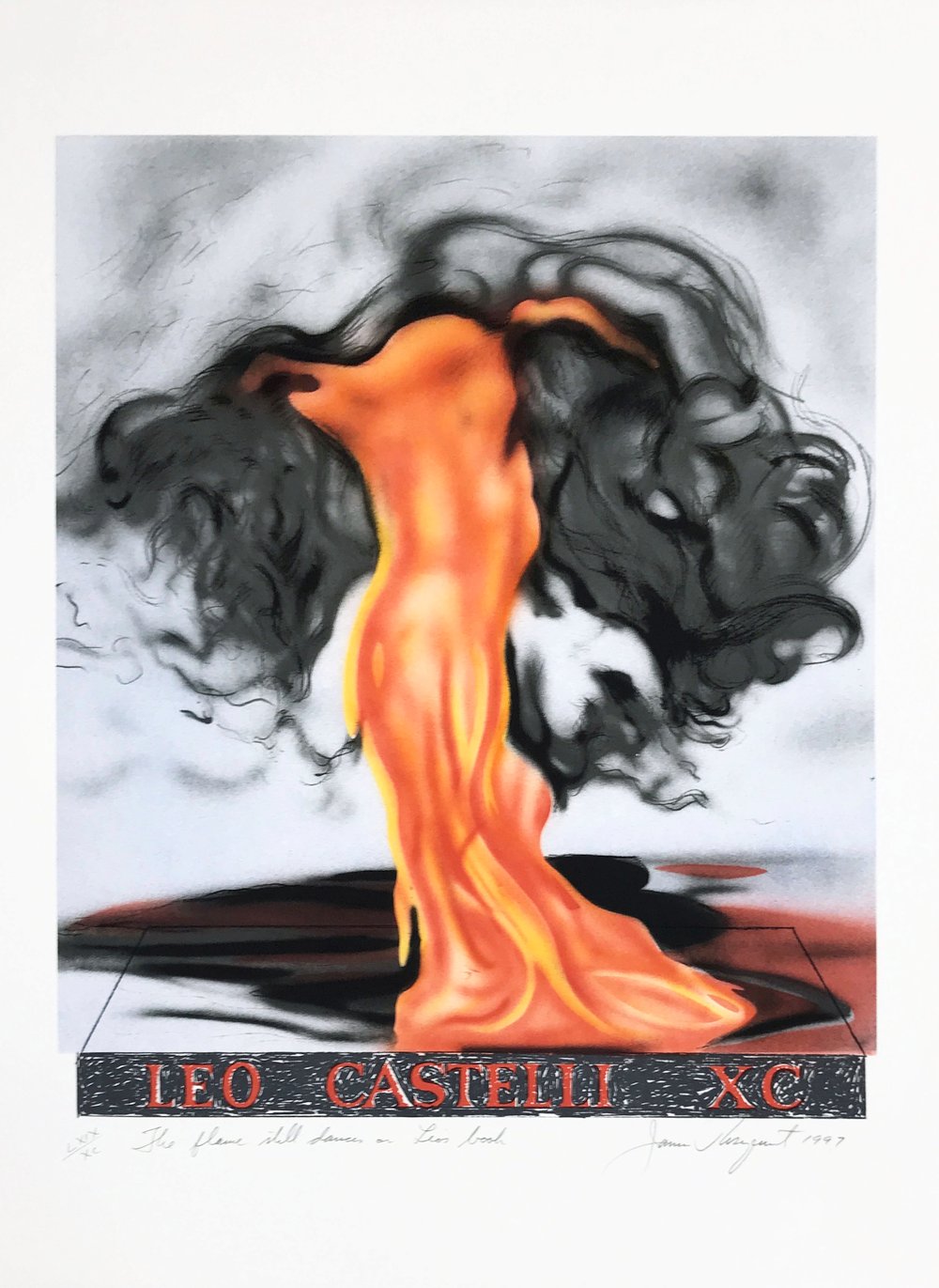 Rosenquist, James | The flame still dances on Leos book, 1997 — available on Composition Gallery