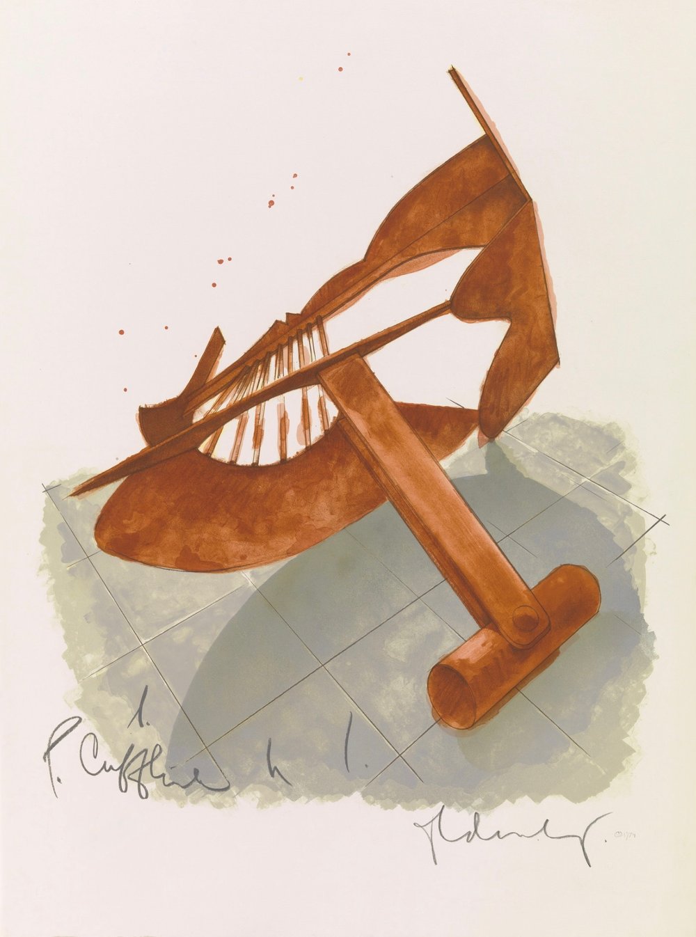 Oldenburg, Claes | Picasso Cufflink, 1974 — available on Composition Gallery