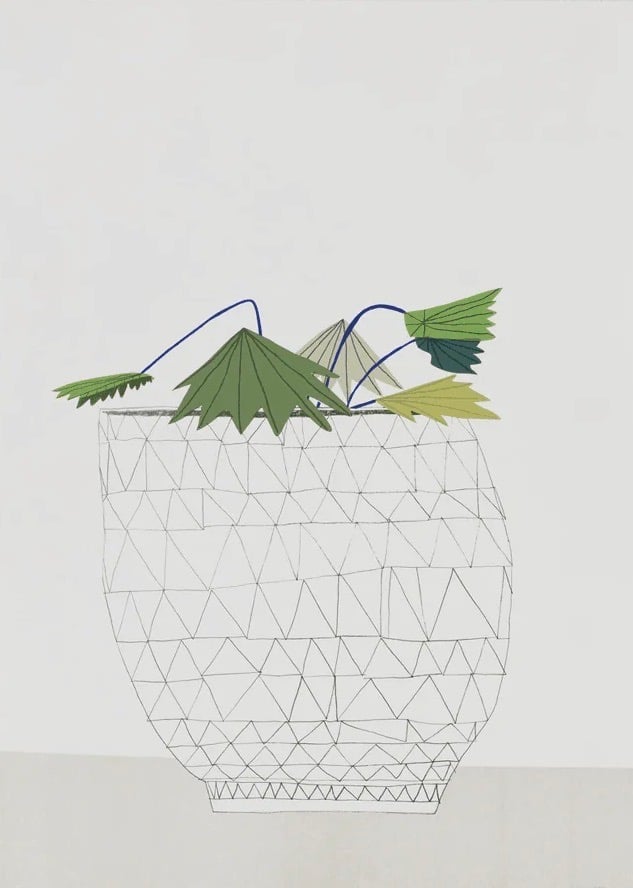 Wood, Jonas | Untitled   (Geometric Plant), 2009 — available on Composition Gallery