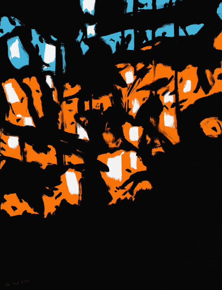 Katz, Alex | Sunrise (orange-blue), 2020 — available on Composition Gallery