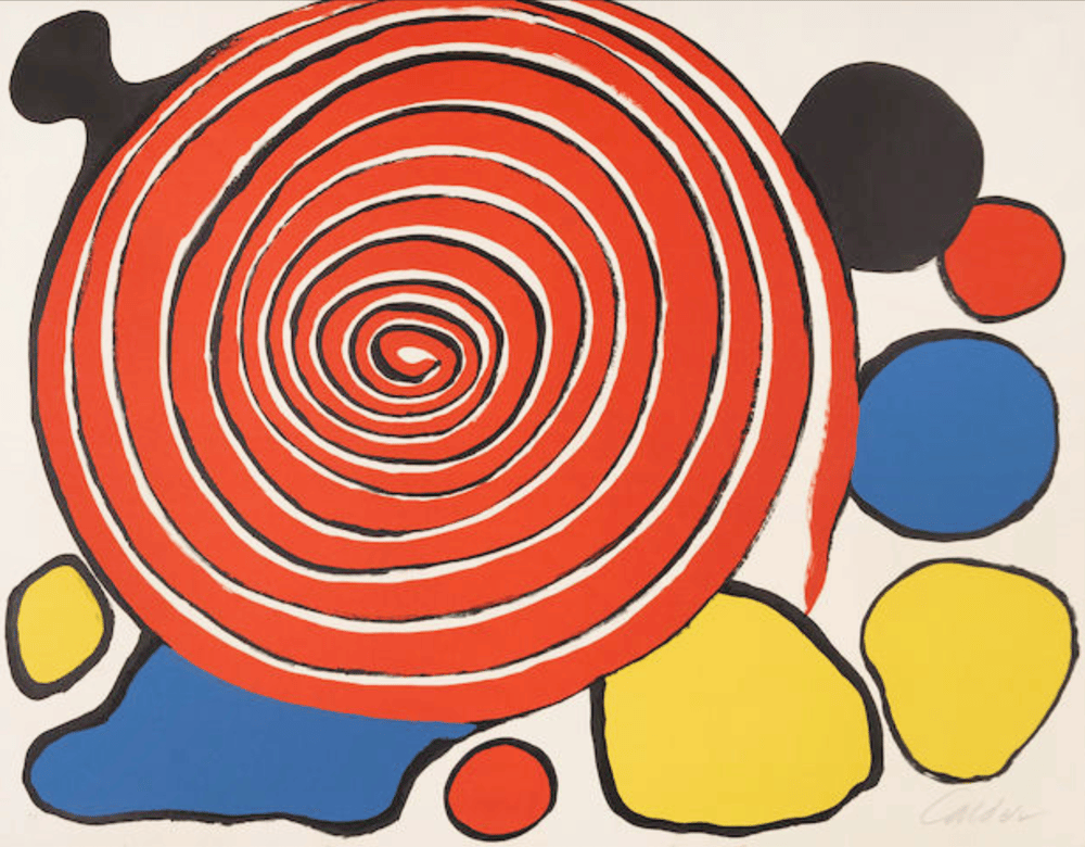 Calder, Alexander | Untitled (Red Spiral), c. 1970 — available on Composition Gallery