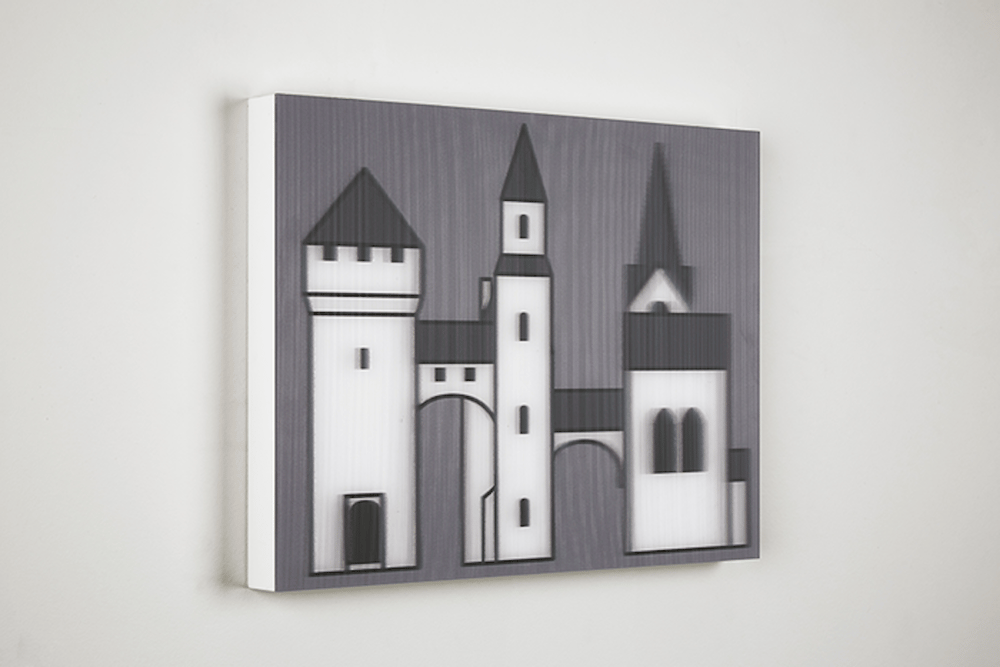 Opie, Julian | Medieval Village 1, 2019 — available on Composition Gallery