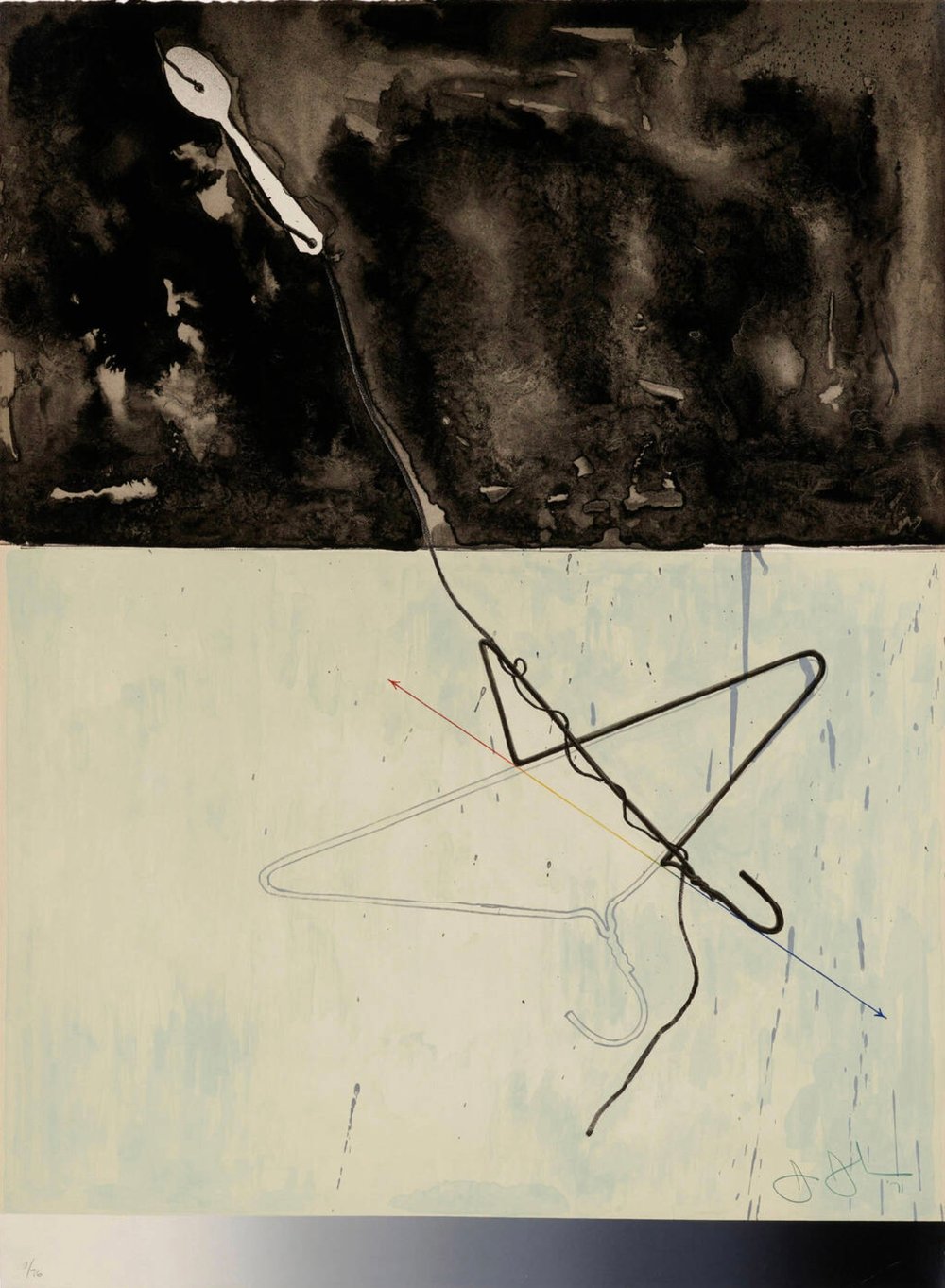 Johns, Jasper | Coathanger and Spoon, 1971 — available on Composition Gallery