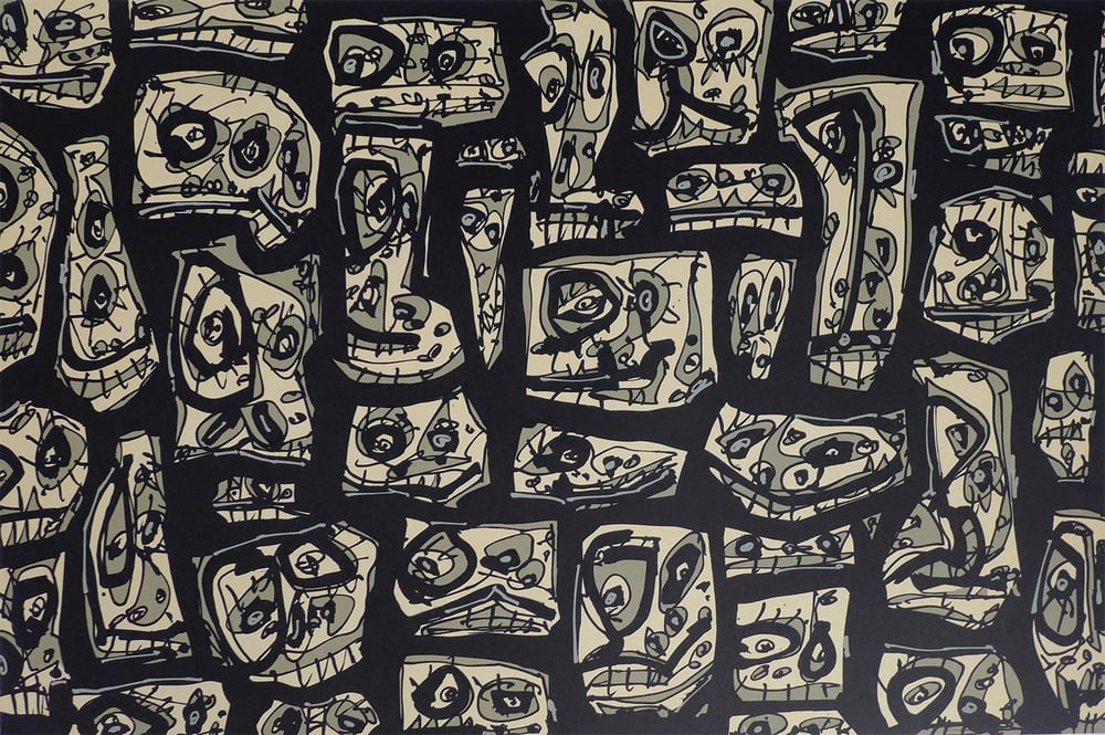 Saura, Antonio | Serie Abierta (Crowded Faces), 1989 — available on Composition Gallery